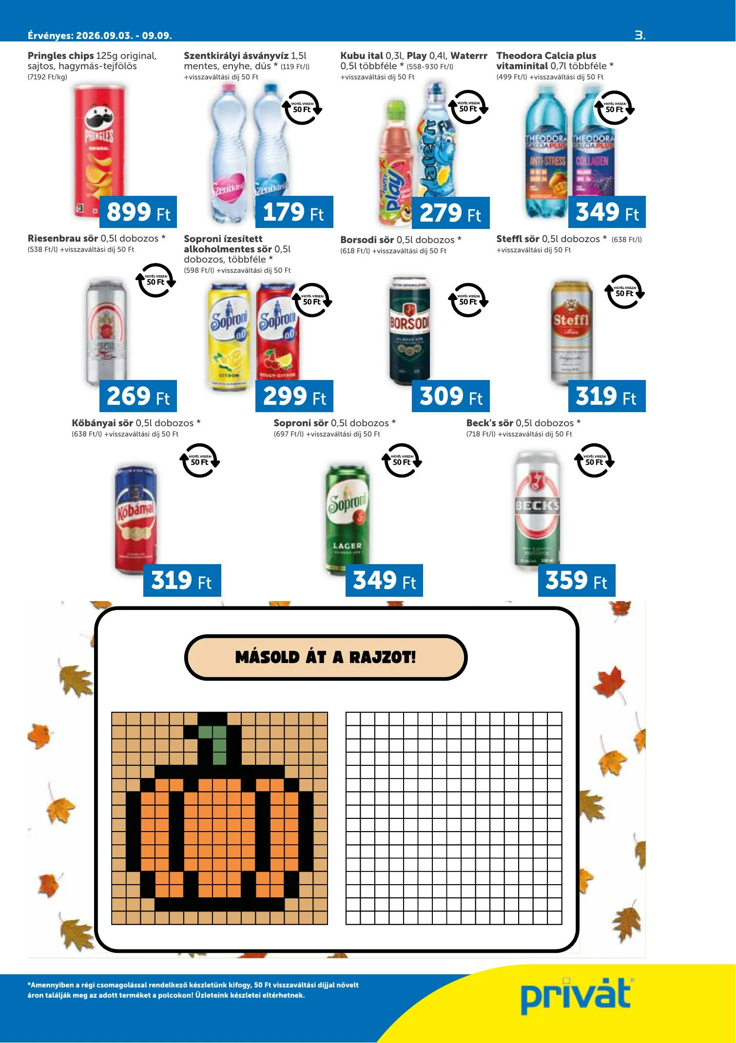 Privát akciós újság Élelmiszer déli vármegyék 09.03–09.09 – 3. oldal