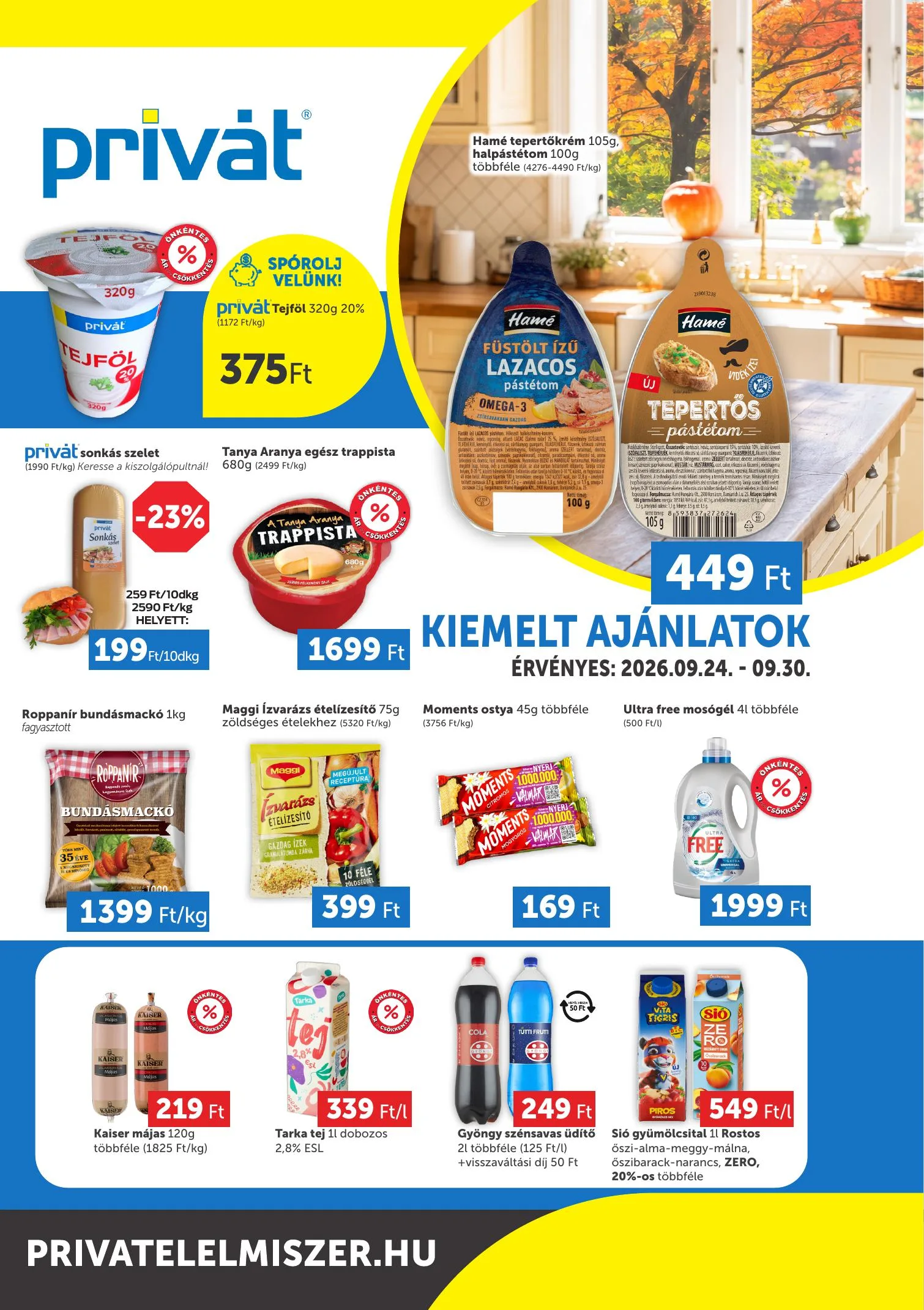 Privát akciós újság Élelmiszer déli vármegyék 09.24–09.30