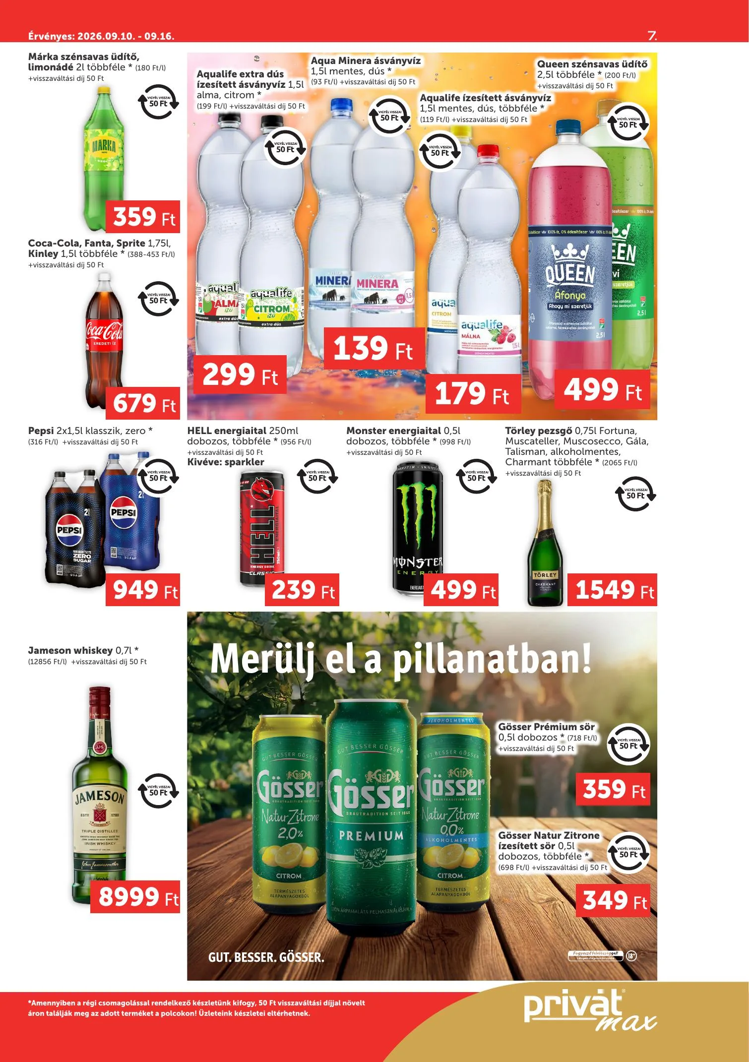 Privát akciós újság Élelmiszer Max 09.10–09.16 – 7. oldal