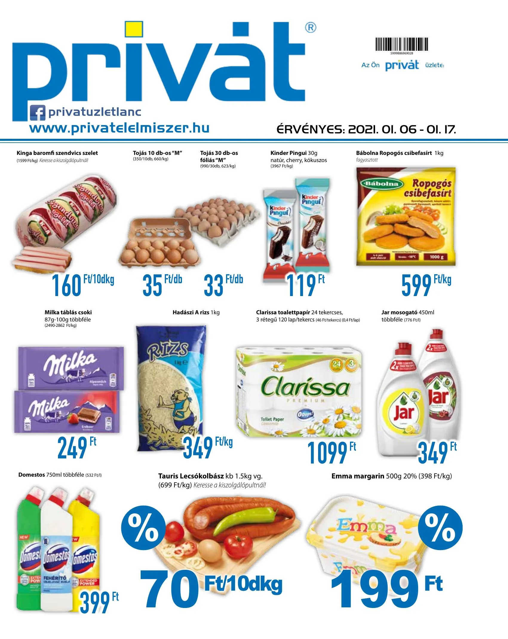 Privát akciós újság Élelmiszer 01.06–01.17