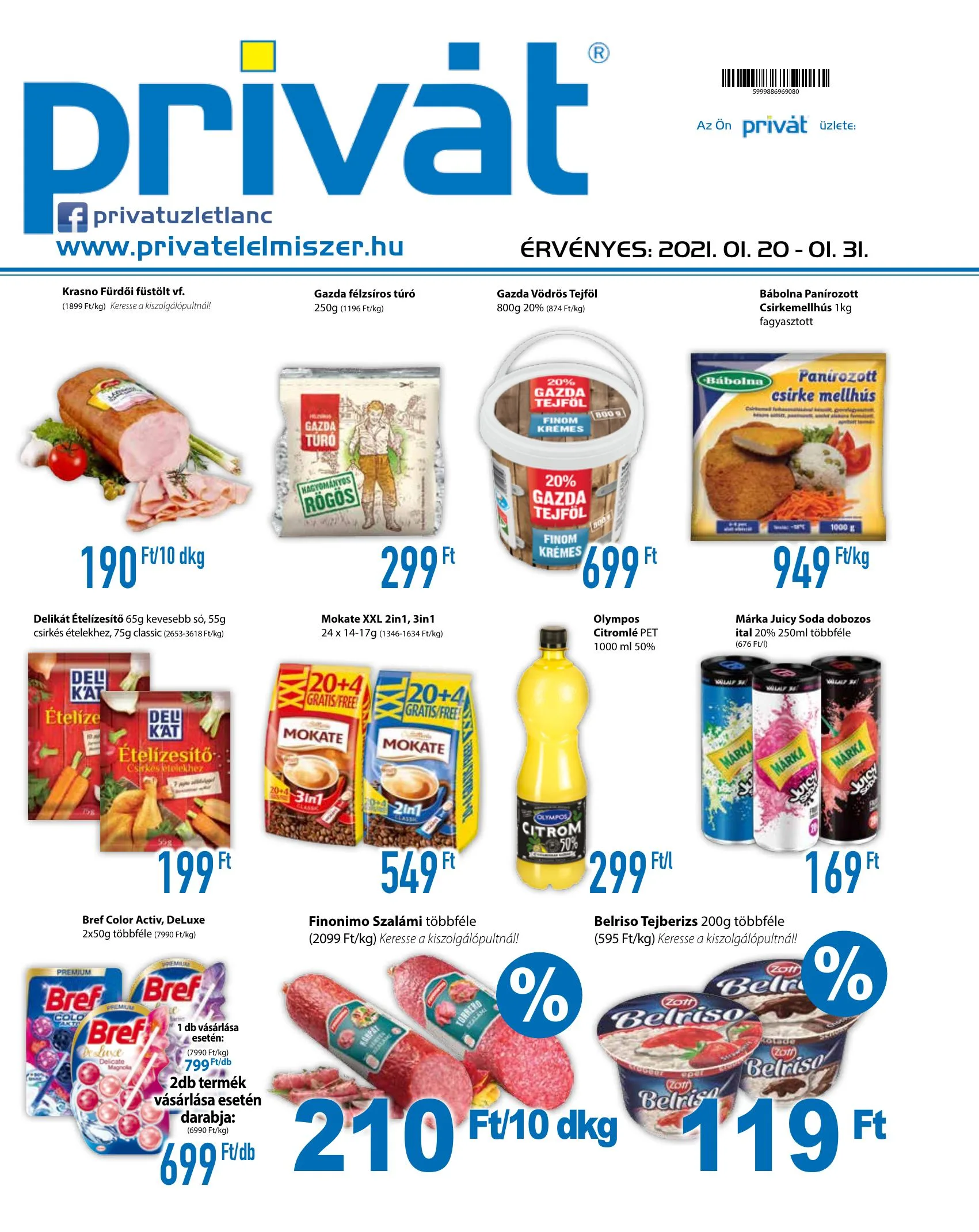 Privát akciós újság Élelmiszer 01.20–01.31
