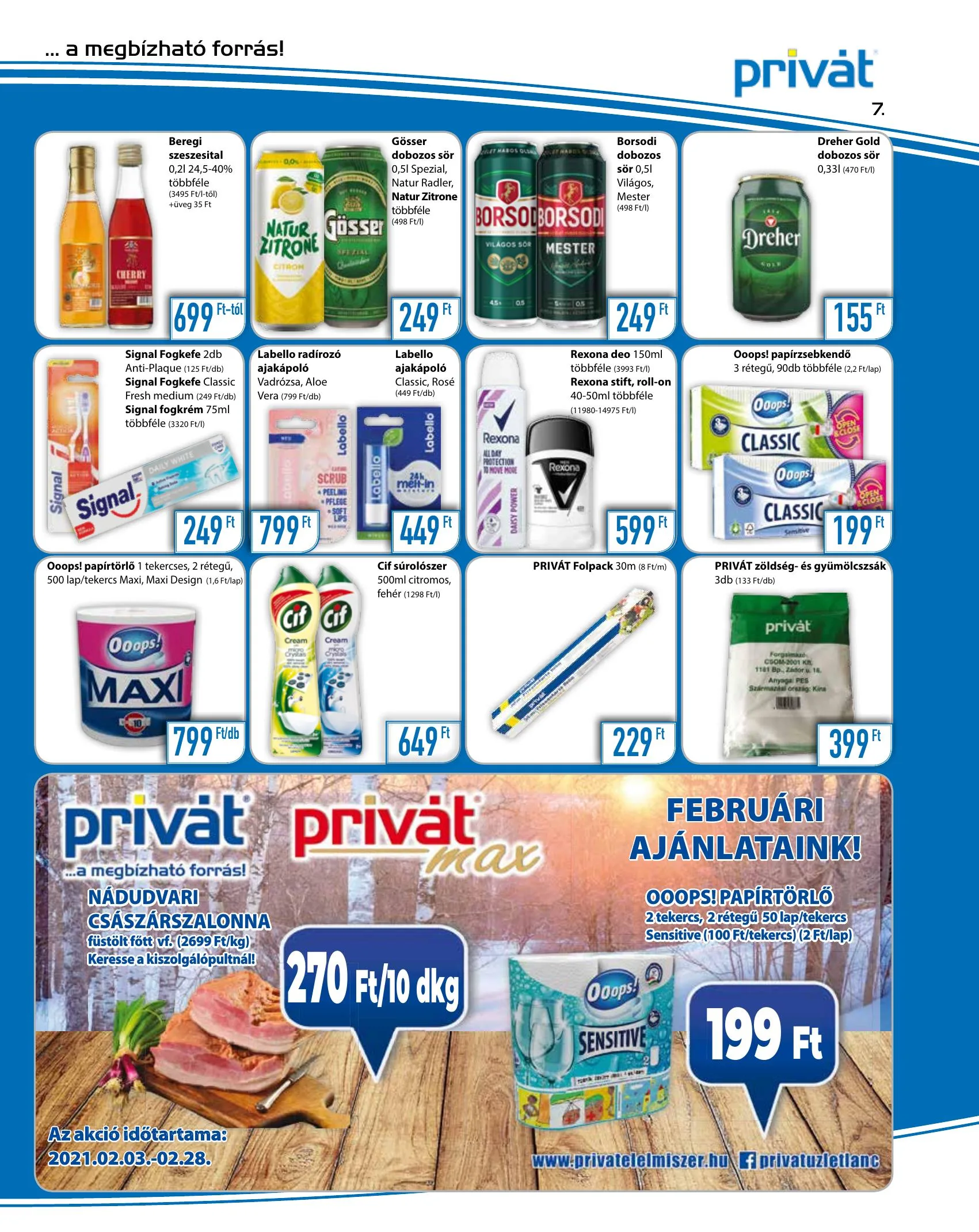 Privát akciós újság Élelmiszer 02.03–02.14 – 7. oldal