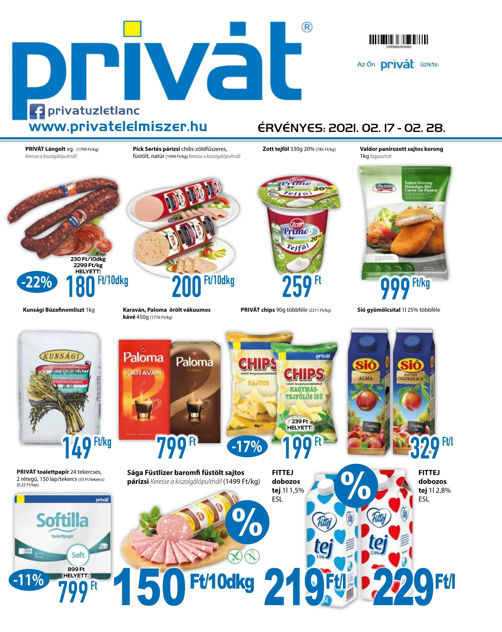 Privát akciós újság Élelmiszer 02.17–02.28