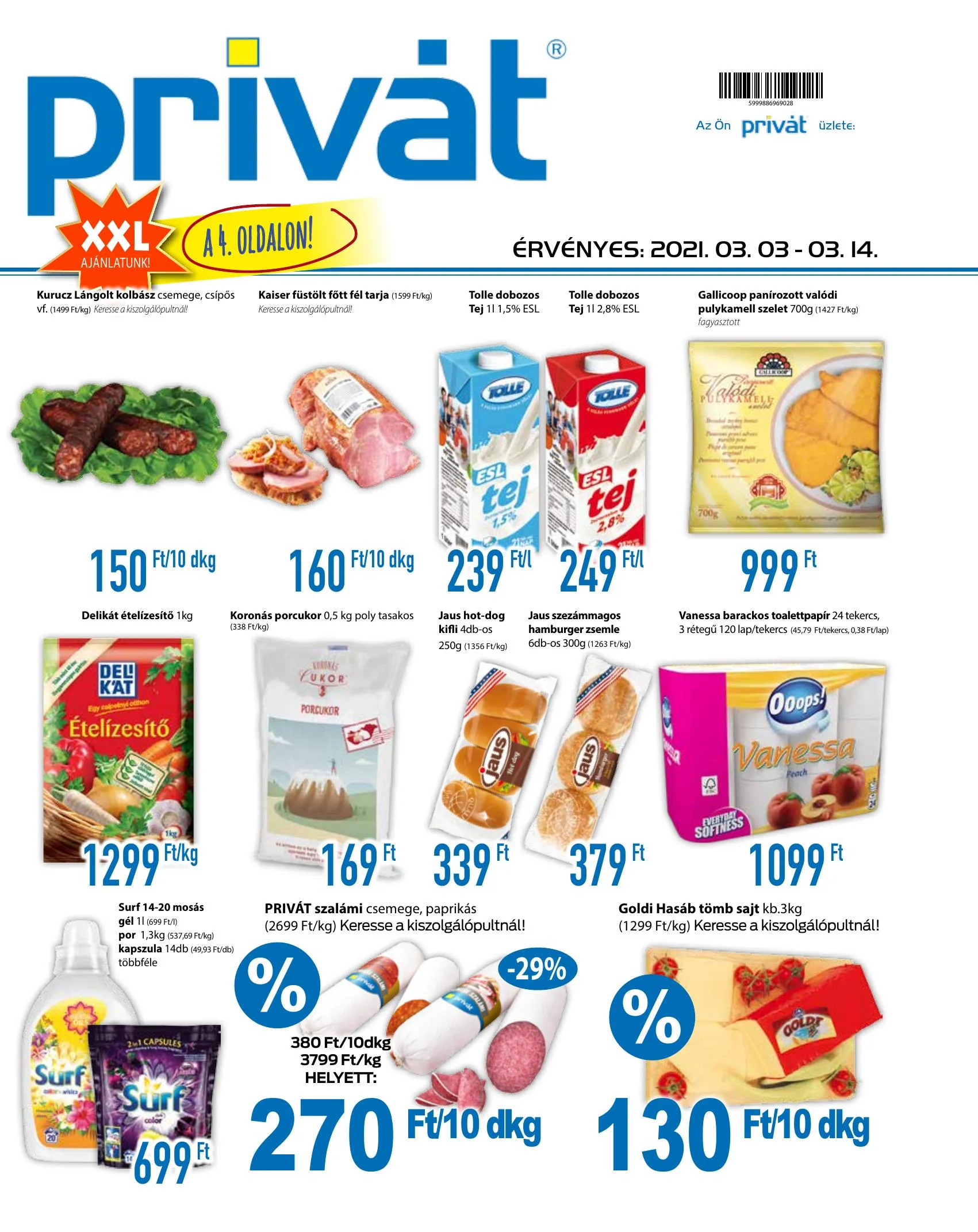 Privát akciós újság Élelmiszer 03.03–03.14