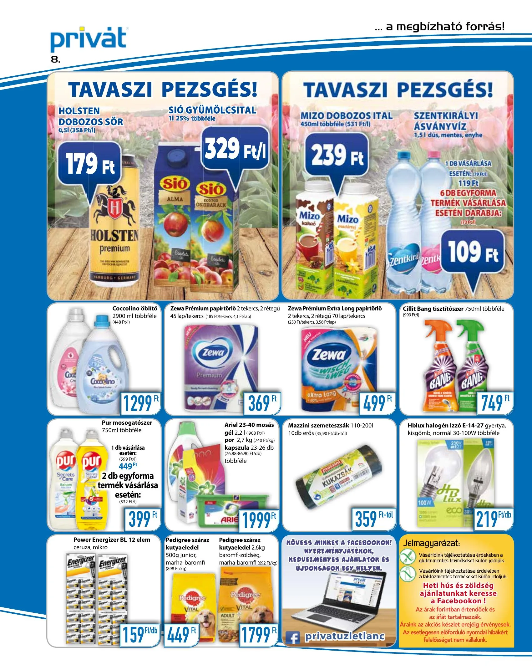 Privát akciós újság Élelmiszer 03.29–04.11 – 8. oldal