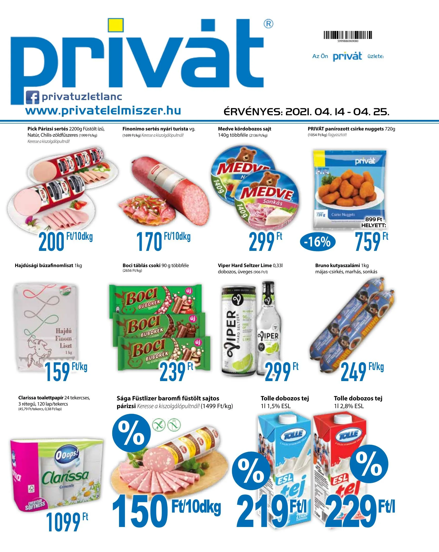 Privát akciós újság Élelmiszer 04.14–04.25