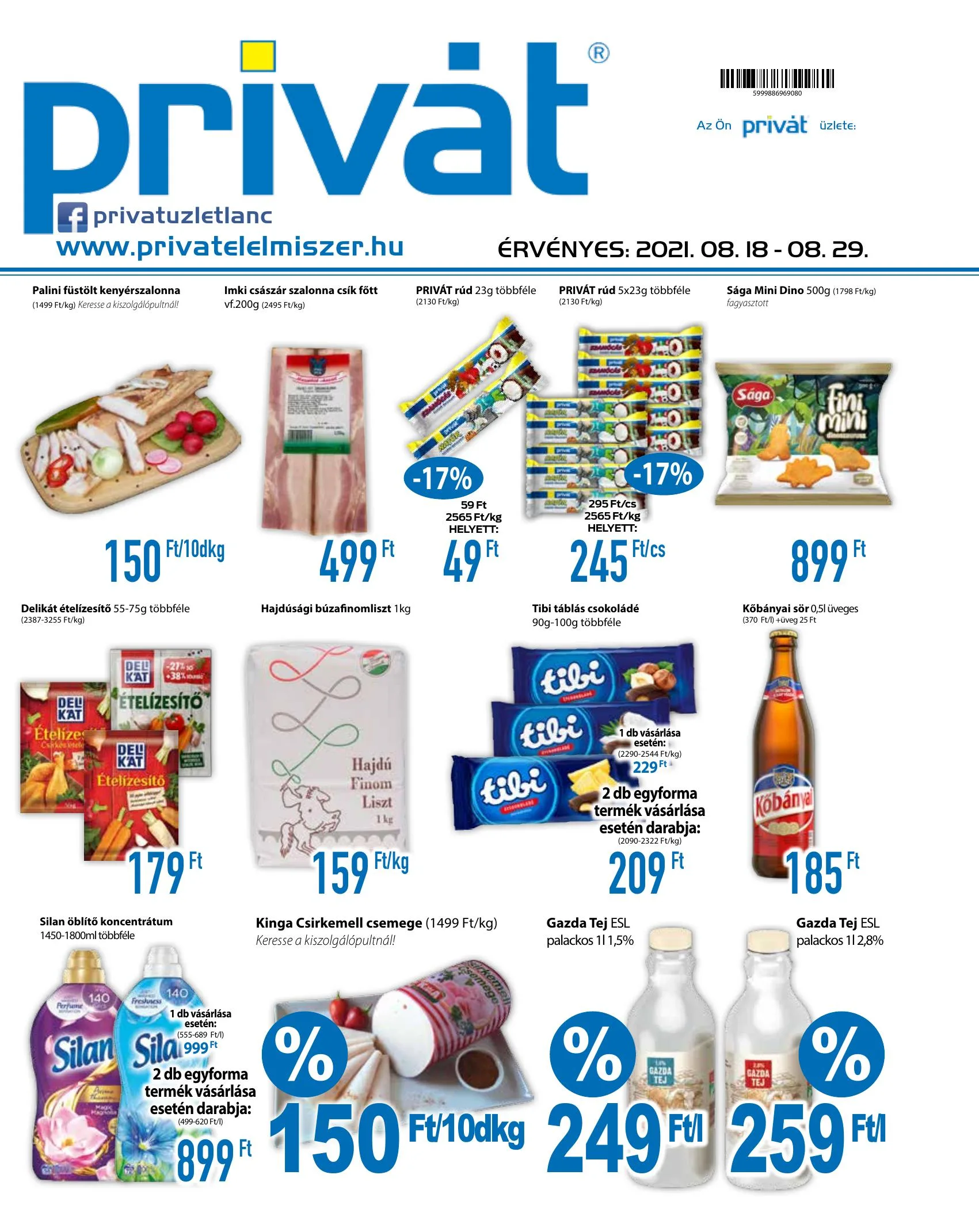 Privát akciós újság Élelmiszer 08.18–08.28
