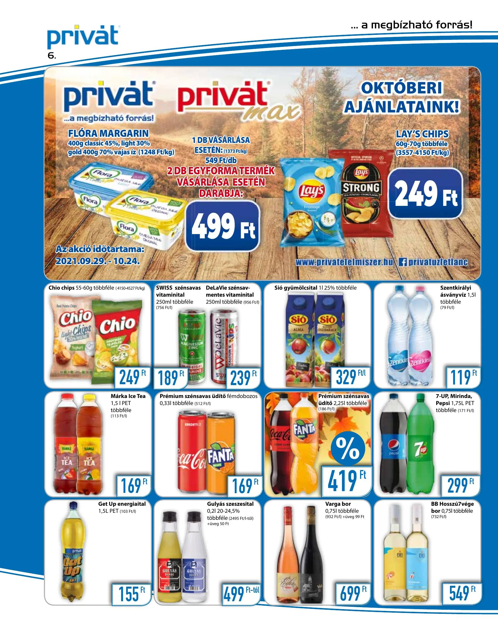 Privát akciós újság Élelmiszer 09.29–10.10 – 6. oldal