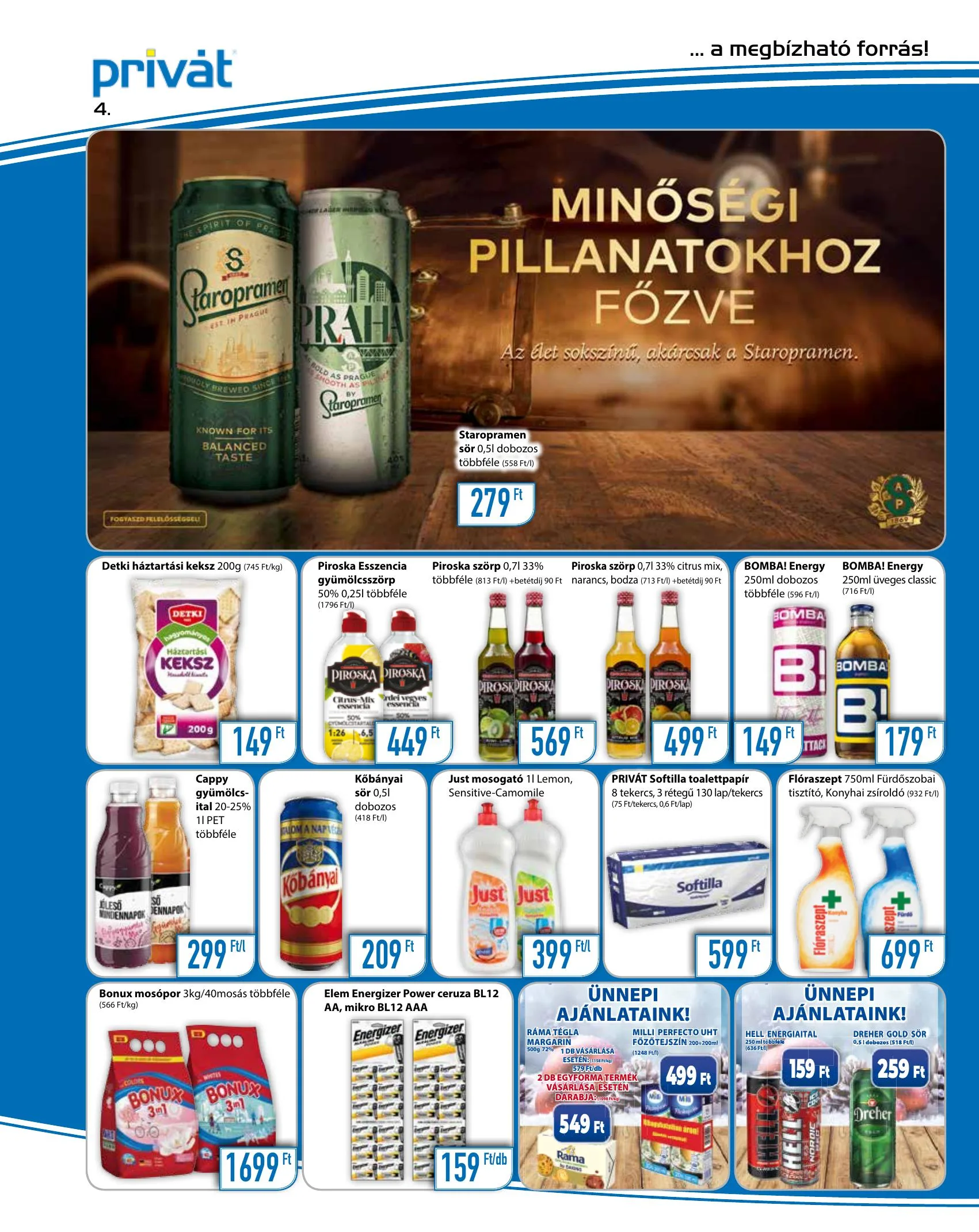 Privát akciós újság Élelmiszer 12.15–12.31 – 4. oldal