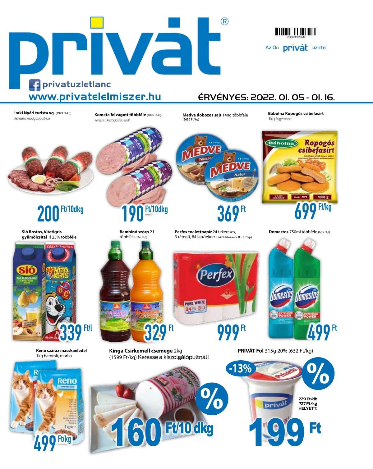 Privát akciós újság Élelmiszer 01.05–01.05