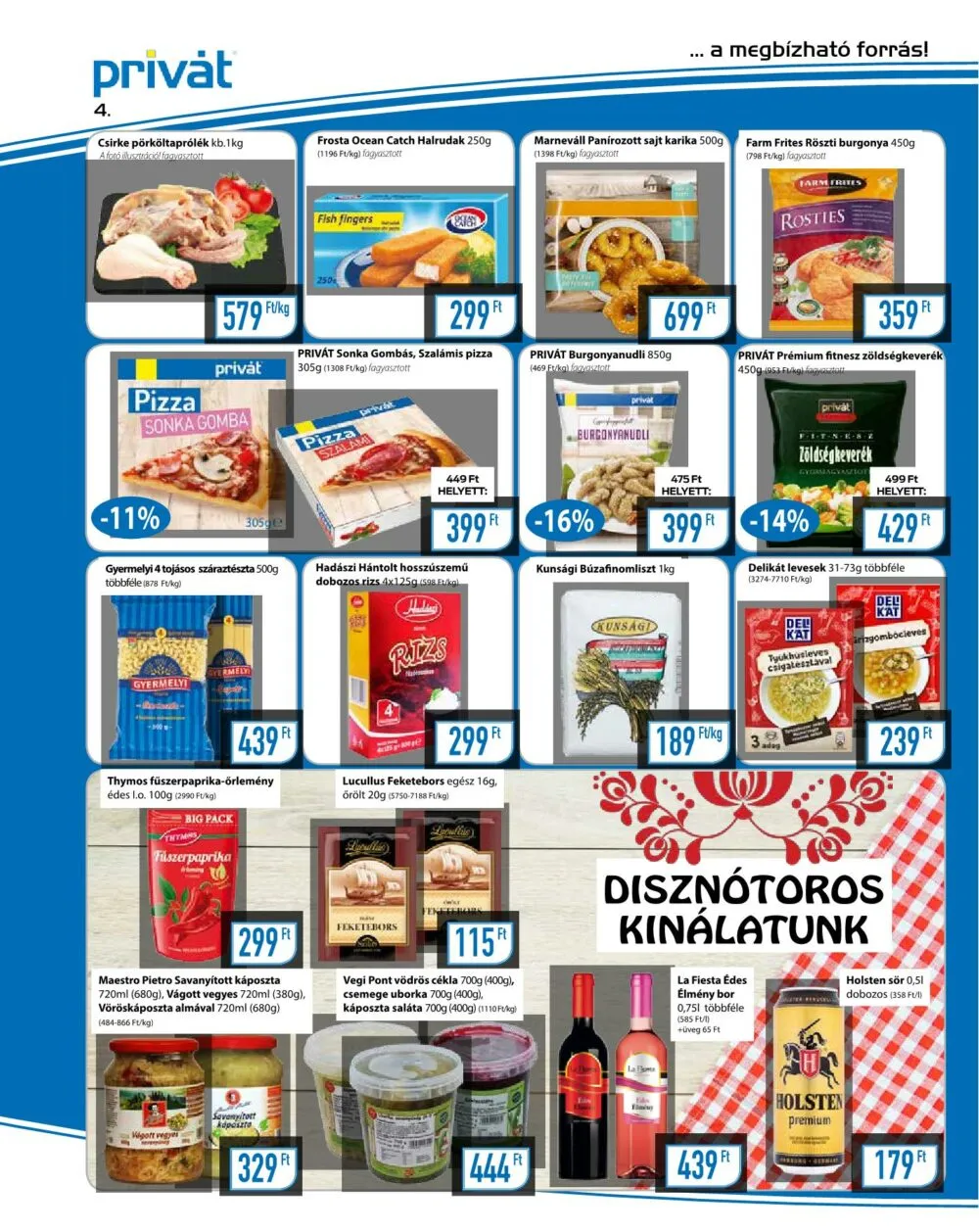 Privát akciós újság Élelmiszer 01.05–01.16 – 4. oldal