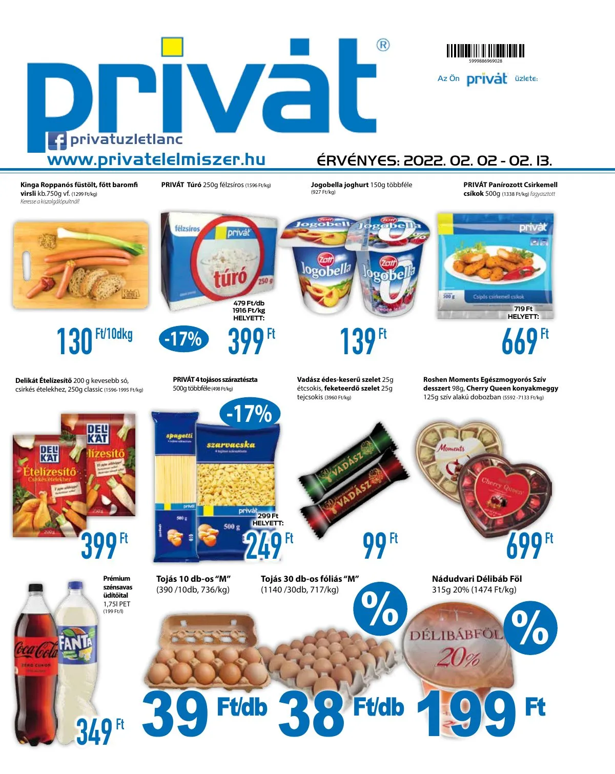Privát akciós újság Élelmiszer 02.02–02.13