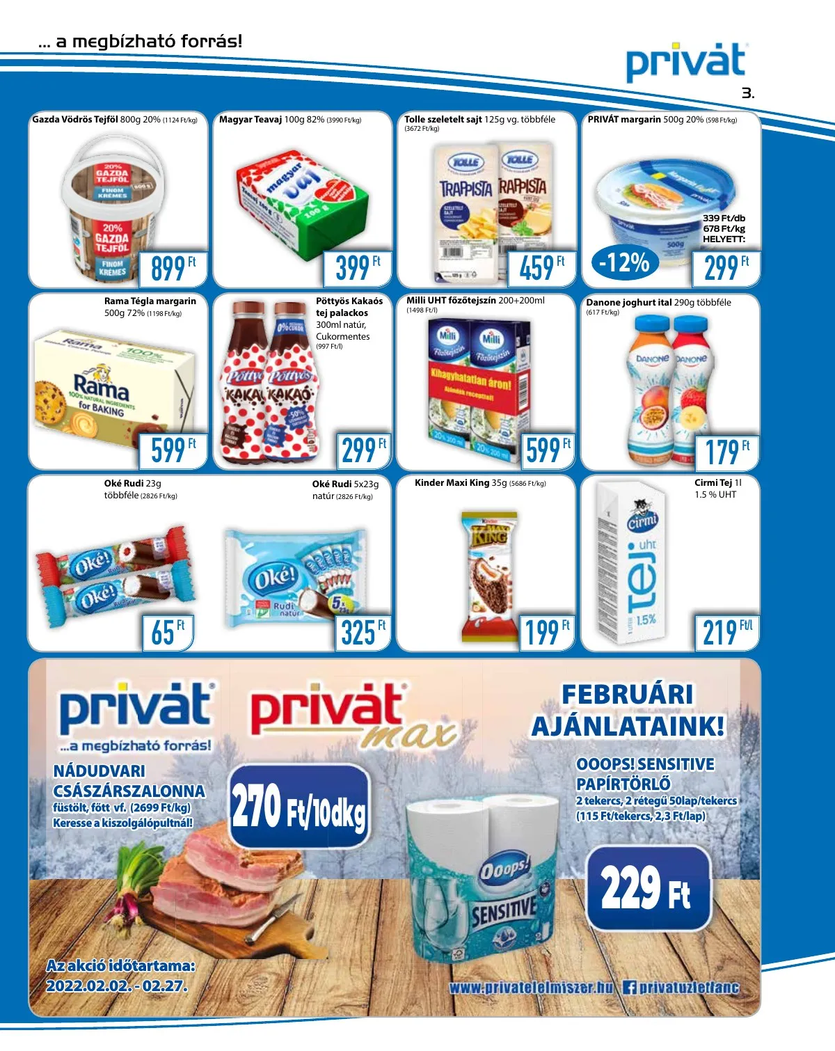 Privát akciós újság Élelmiszer 02.02–02.13 – 3. oldal