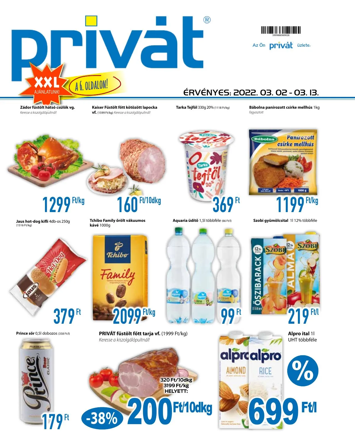 Privát akciós újság Élelmiszer 03.02–03.13