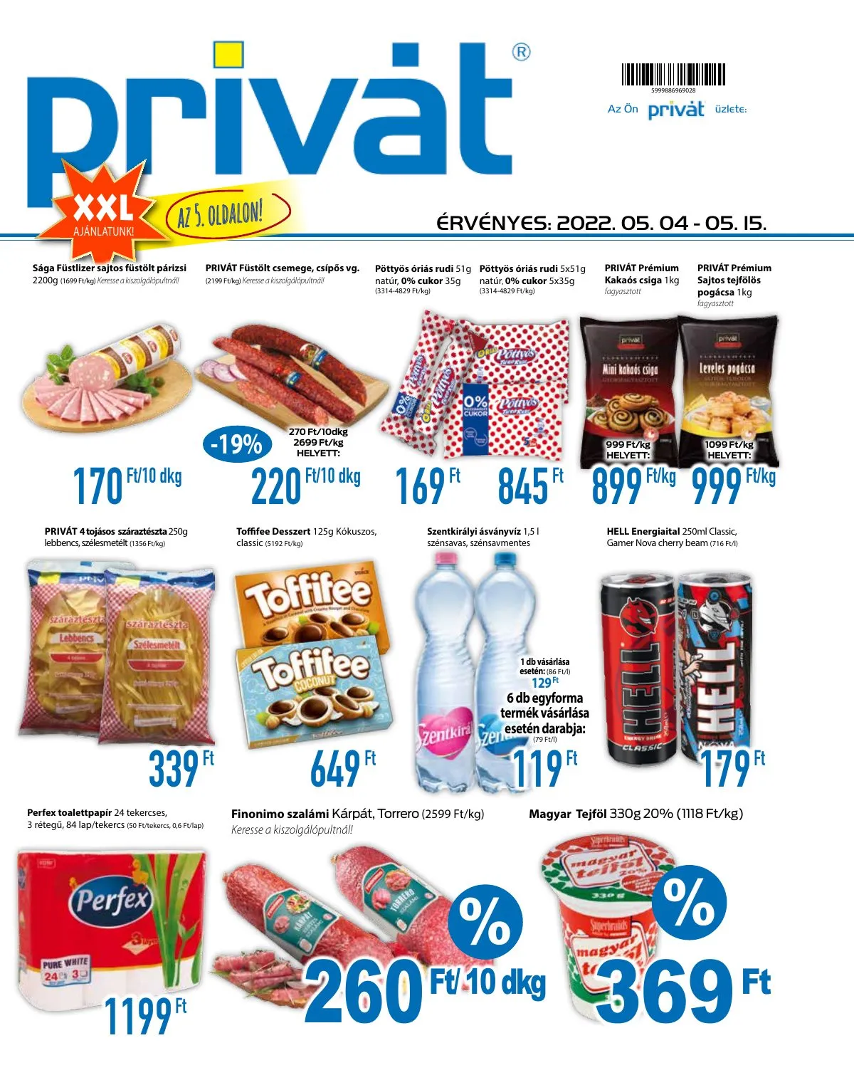 Privát akciós újság Élelmiszer 05.04–05.15