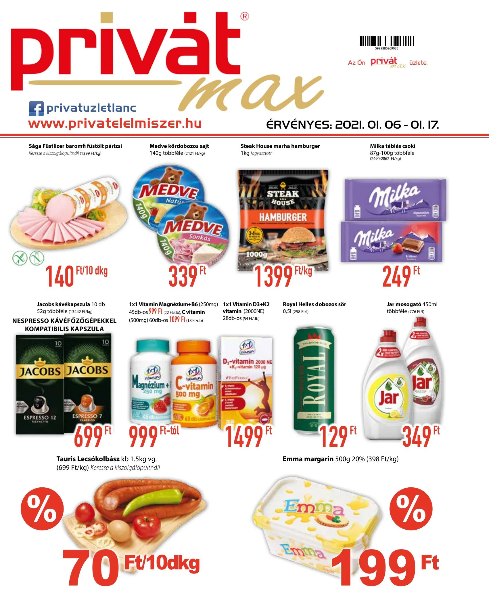 Privát akciós újság Max 01.06–01.17