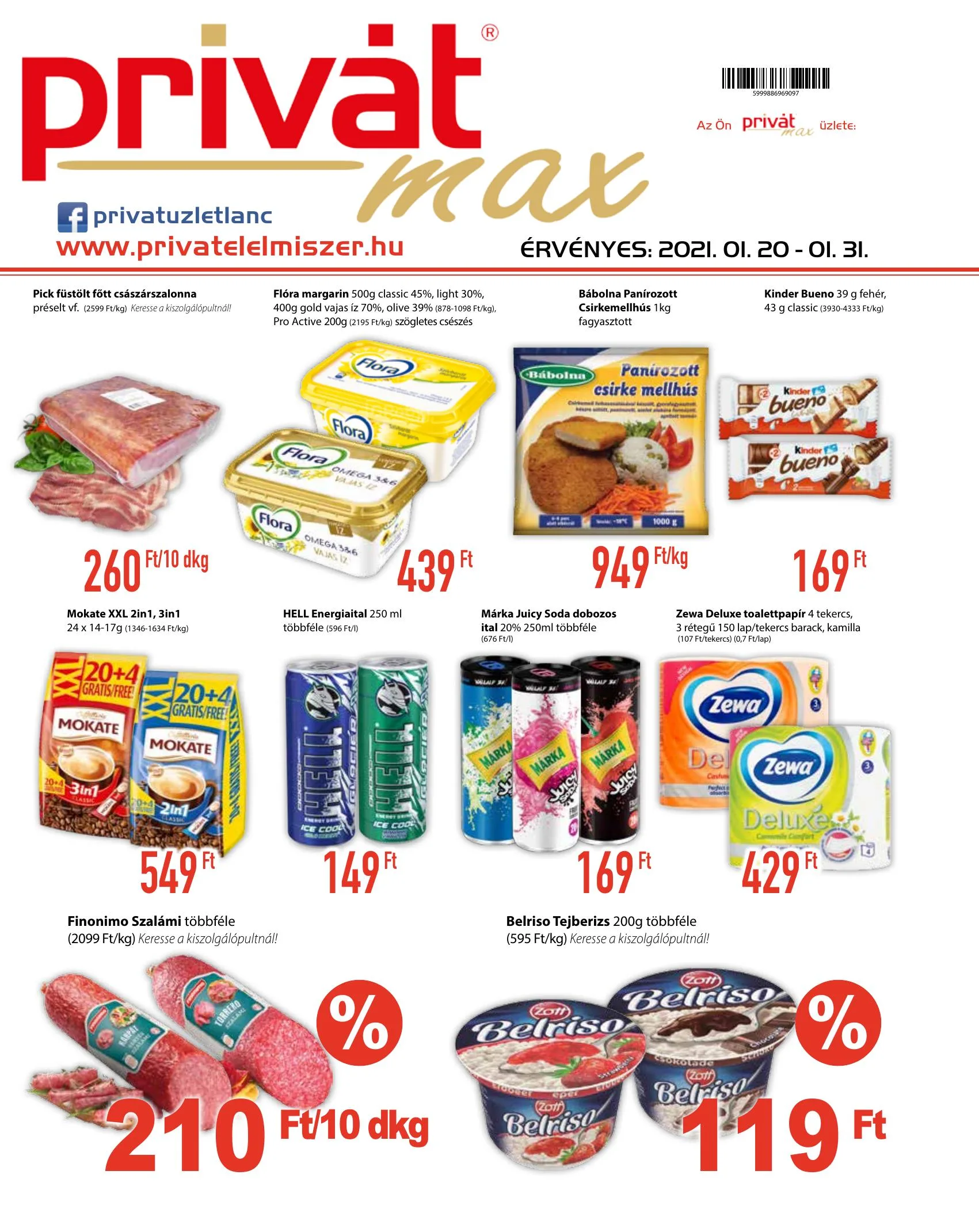 Privát akciós újság Max 01.20–01.31