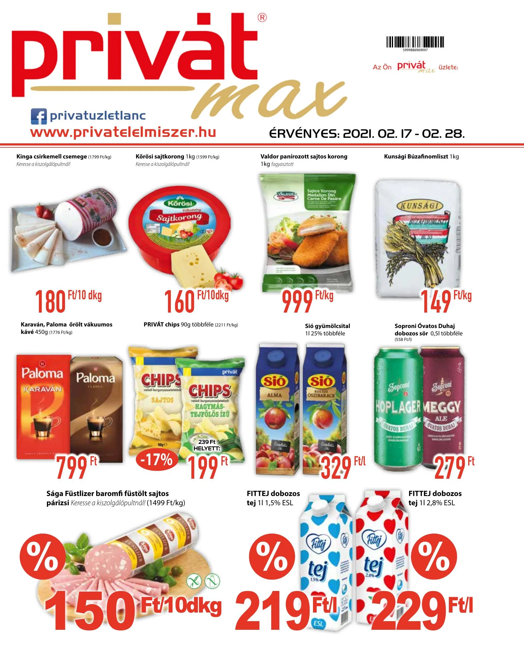 Privát akciós újság Max 02.17–02.28