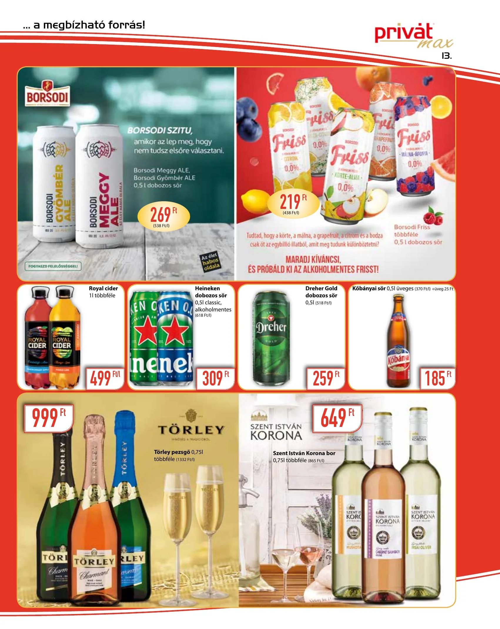 Privát akciós újság Max 03.29–04.11 – 13. oldal