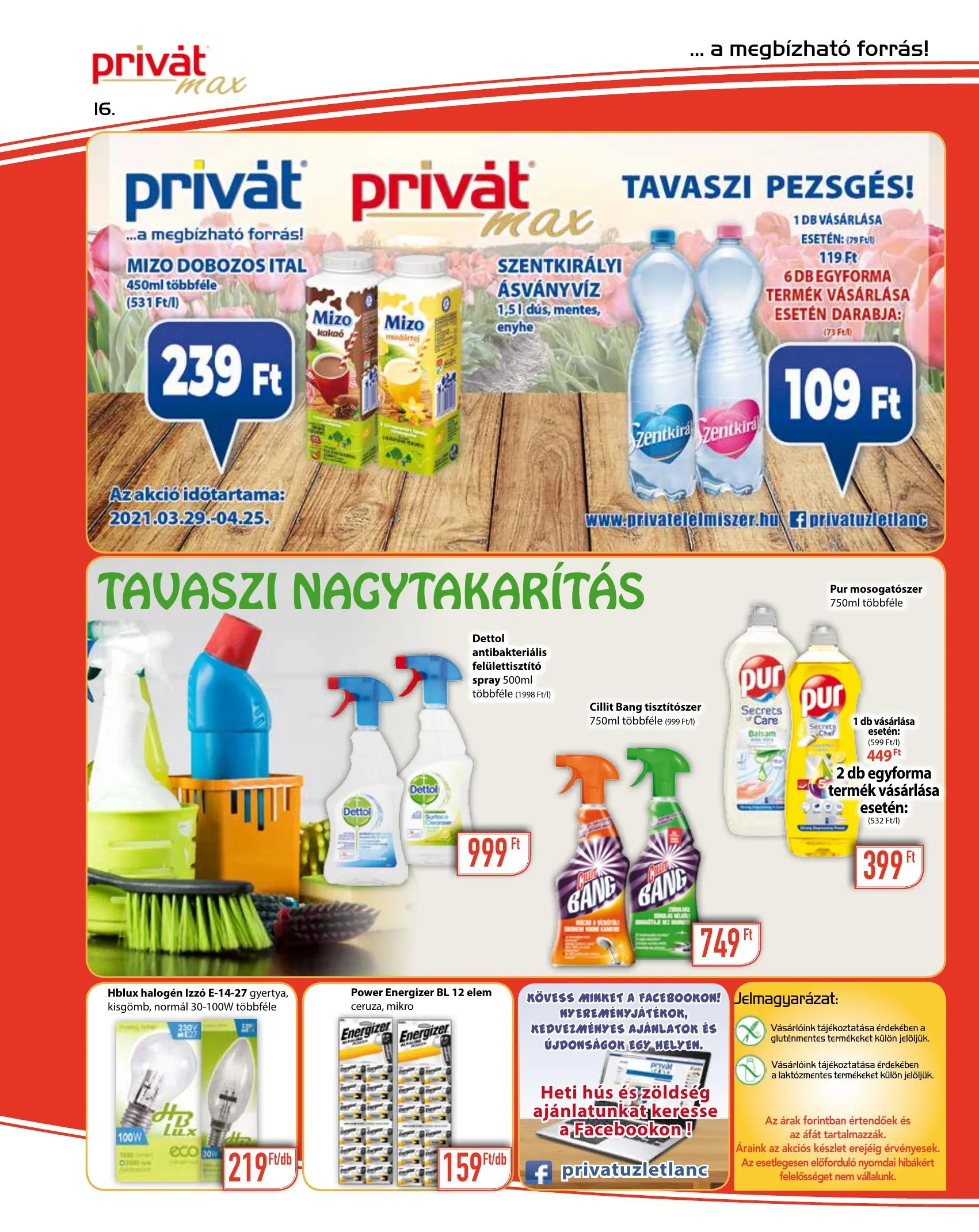 Privát akciós újság Max 03.29–04.11 – 16. oldal