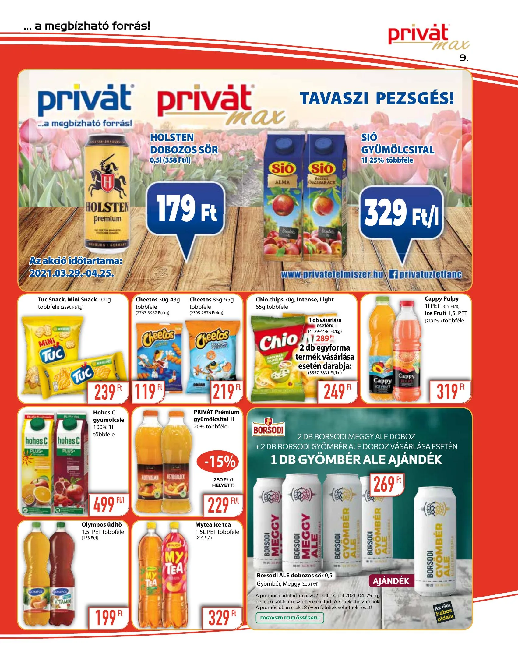 Privát akciós újság Max 04.14–04.25 – 9. oldal