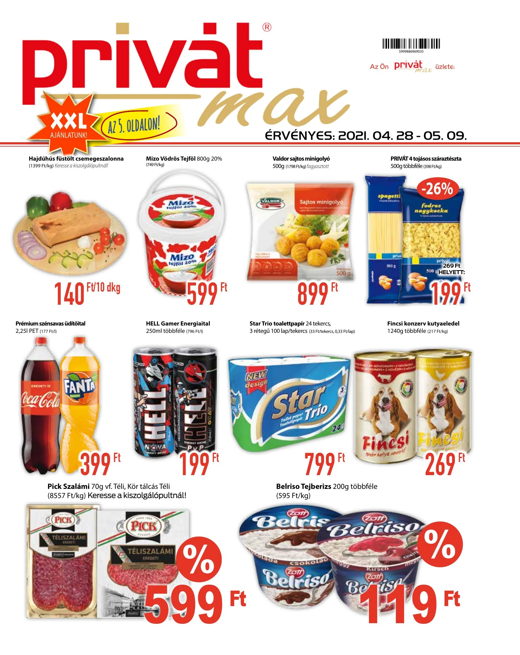 Privát akciós újság Max 04.28–05.09