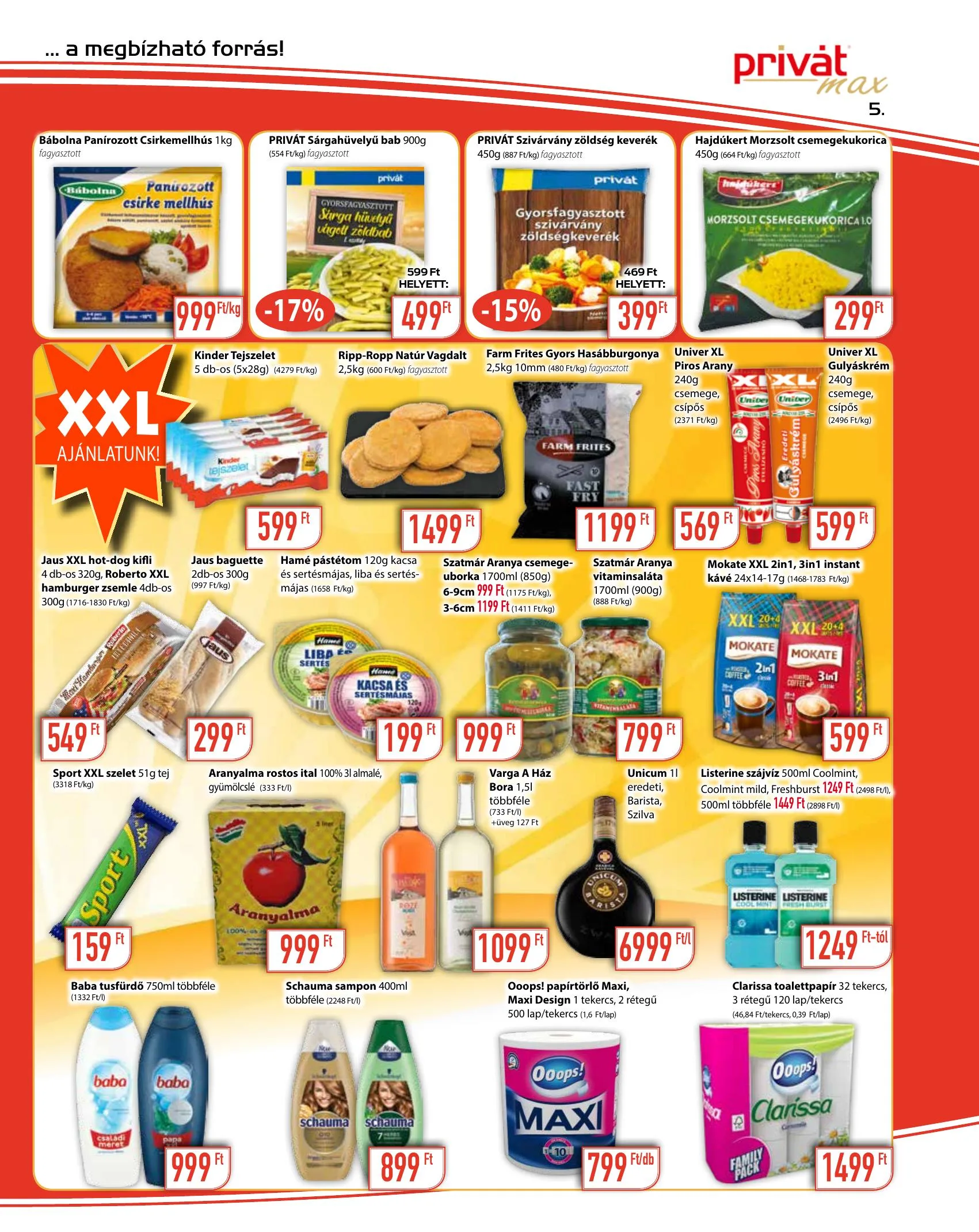 Privát akciós újság Max 04.28–05.09 – 5. oldal