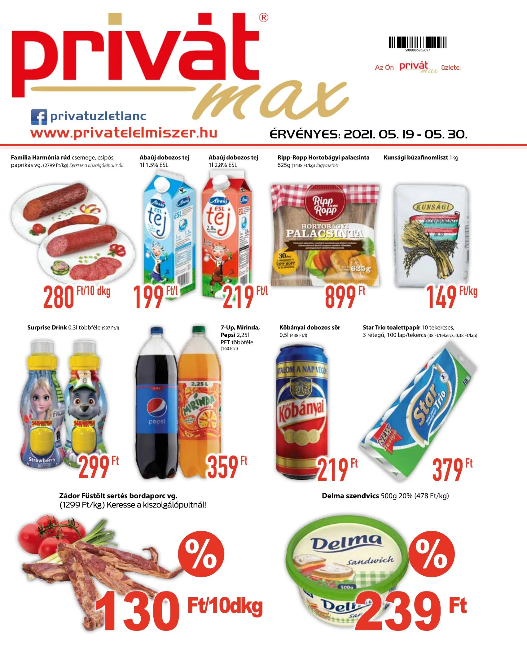 Privát akciós újság Max 05.19–05.30
