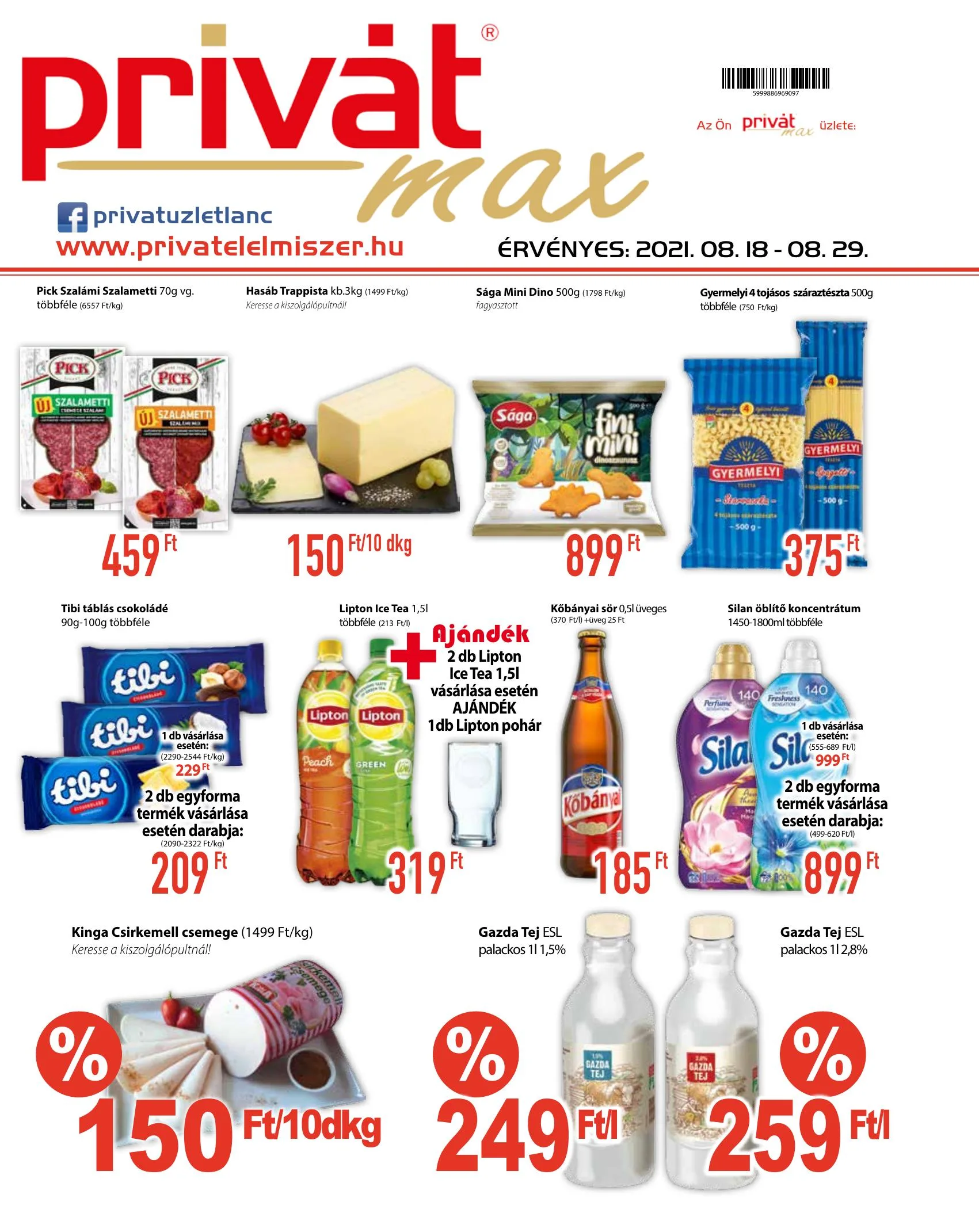 Privát akciós újság Max 08.18–08.28