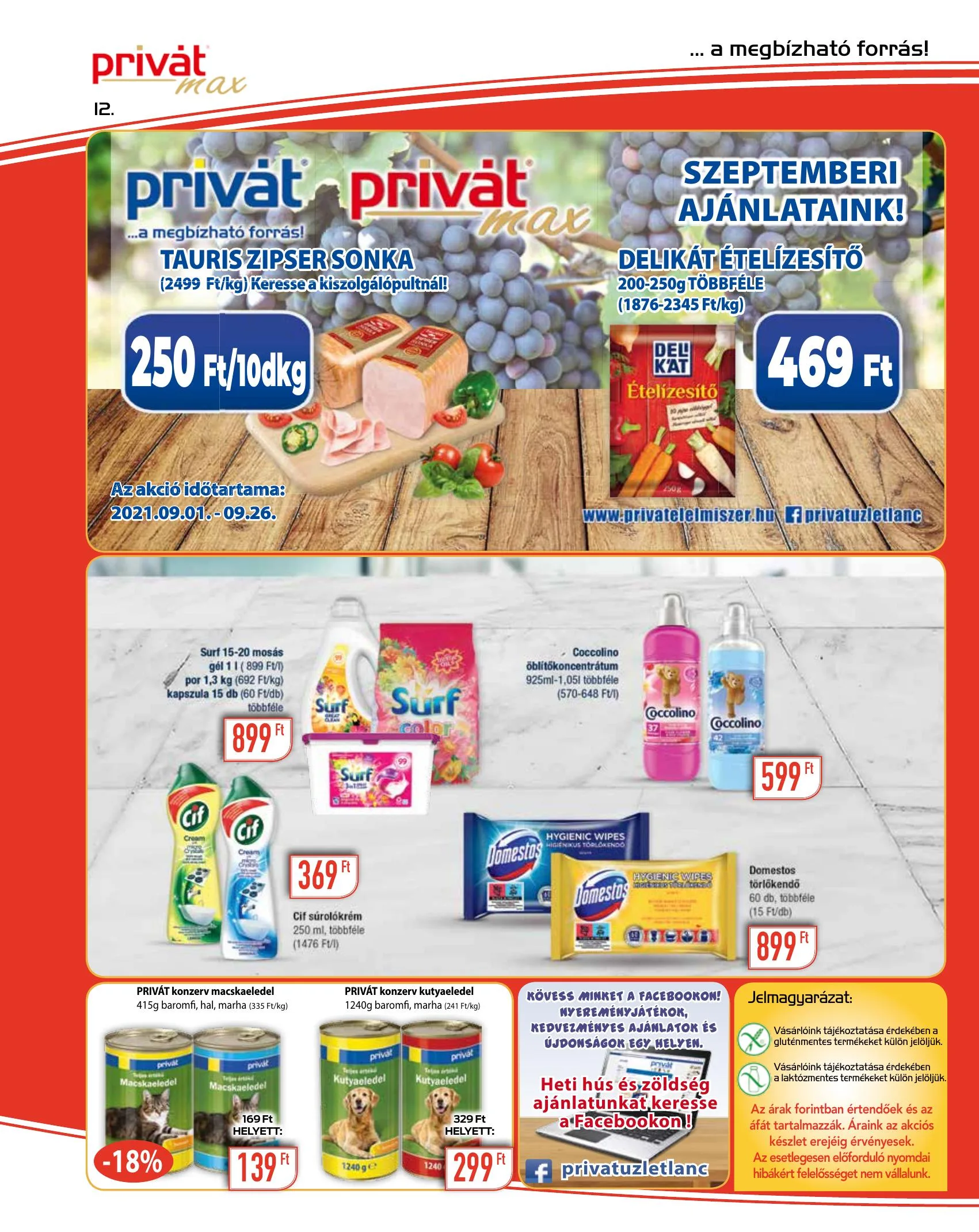 Privát akciós újság Max 09.15–09.26 – 12. oldal
