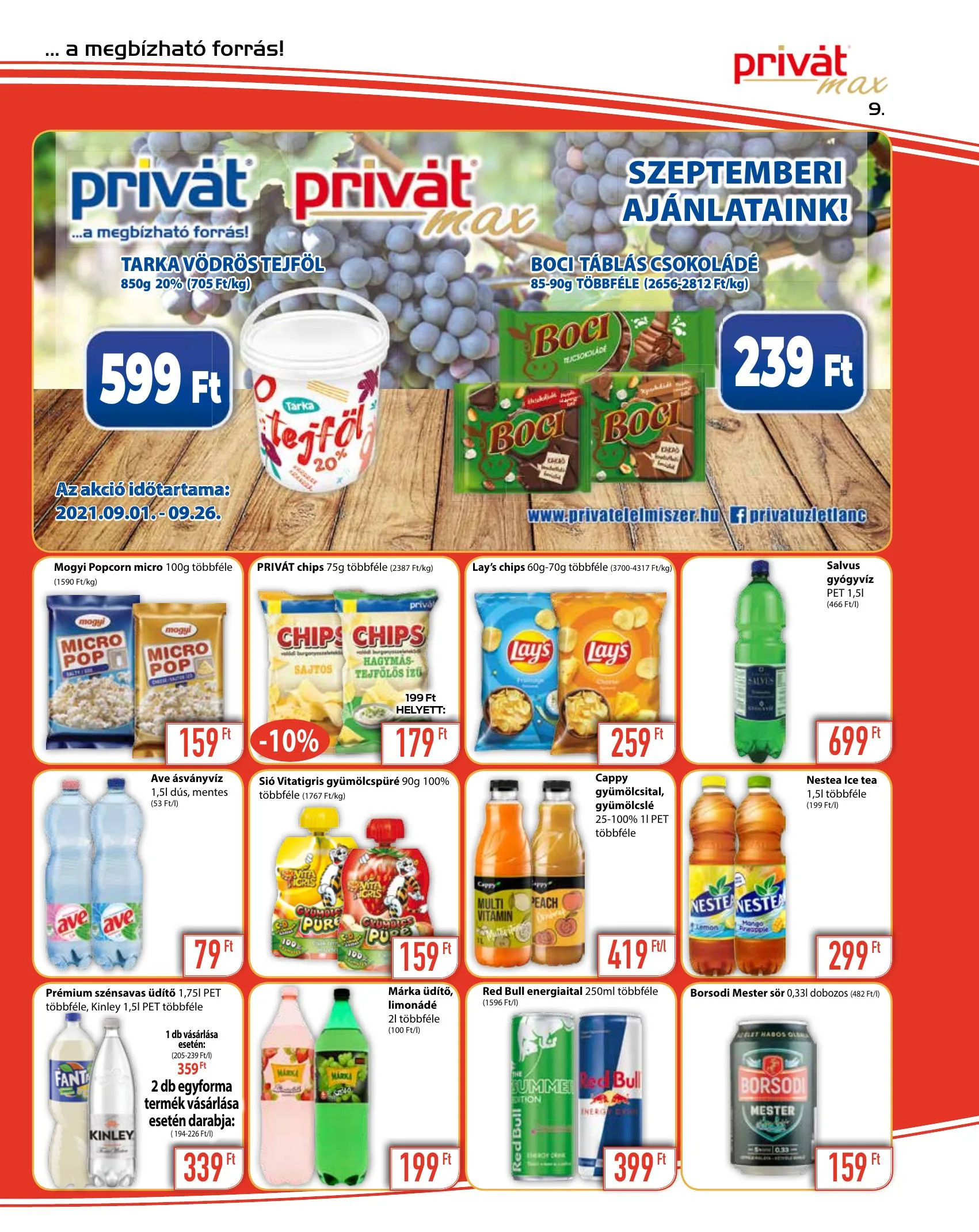 Privát akciós újság Max 09.15–09.26 – 9. oldal