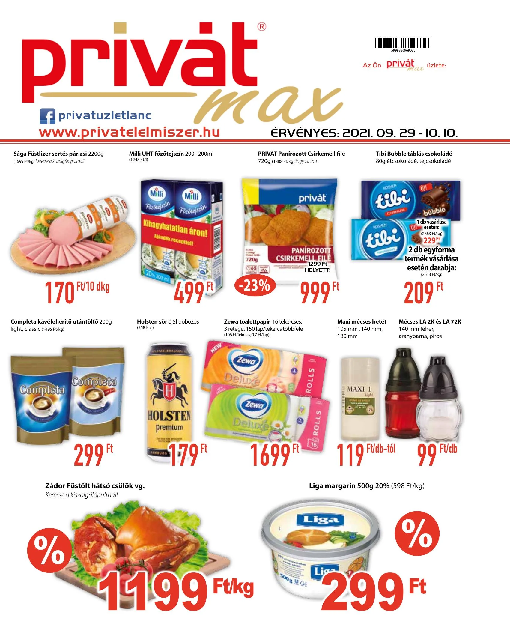 Privát akciós újság Max 09.29–10.10