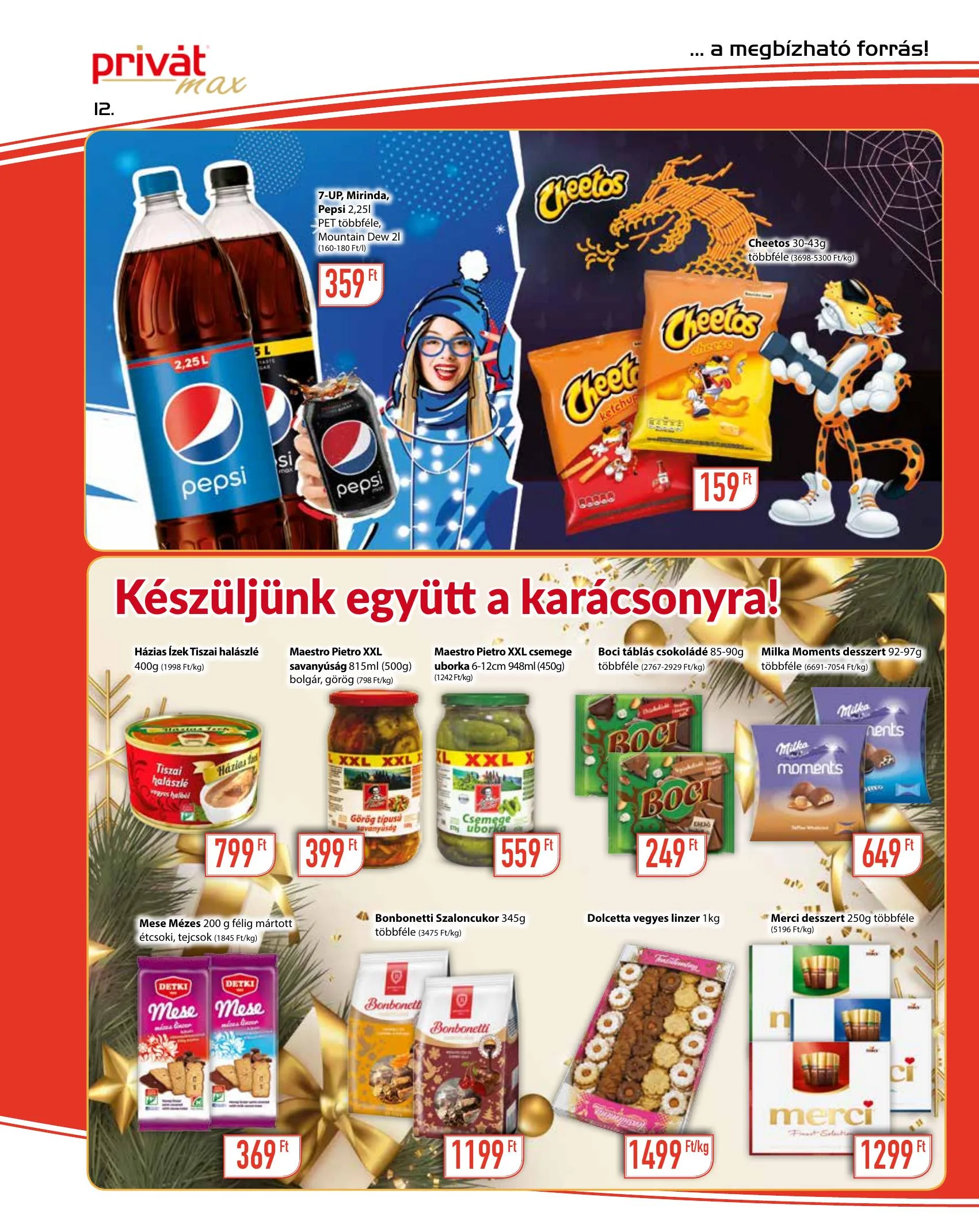 Privát akciós újság Max 12.01–12.12 – 12. oldal