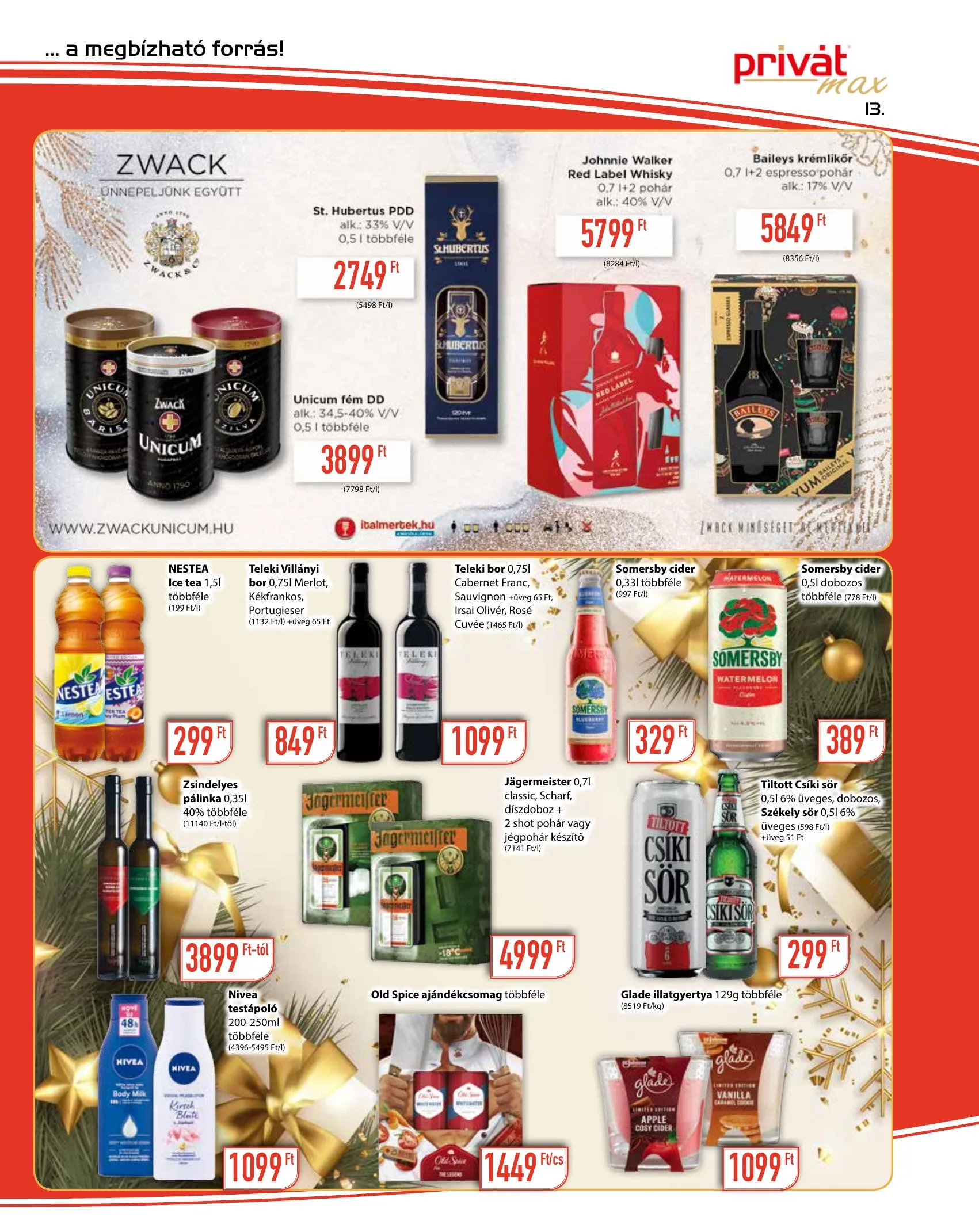Privát akciós újság Max 12.01–12.12 – 13. oldal