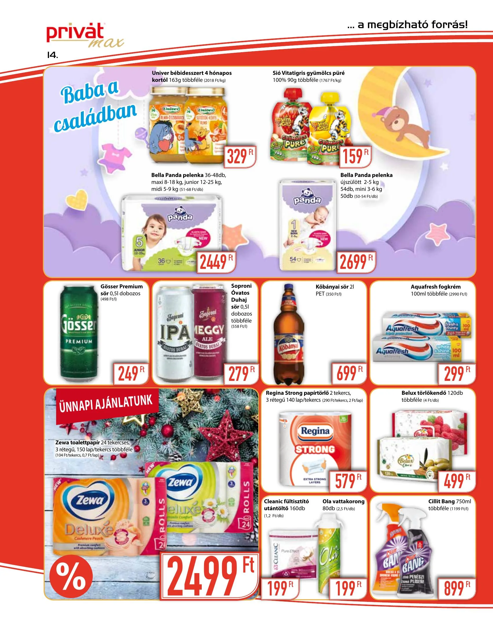 Privát akciós újság Max 12.01–12.12 – 14. oldal