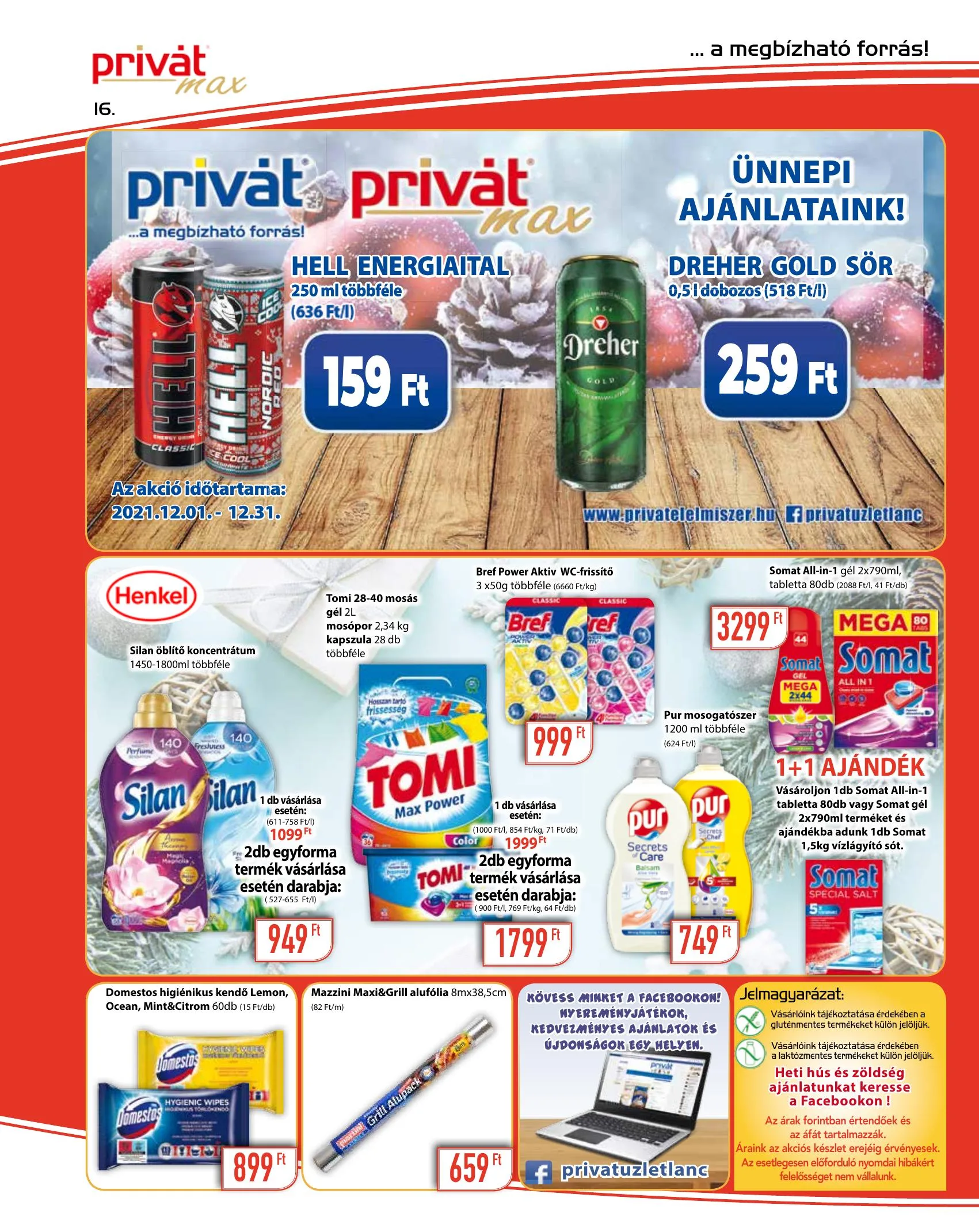 Privát akciós újság Max 12.01–12.12 – 16. oldal