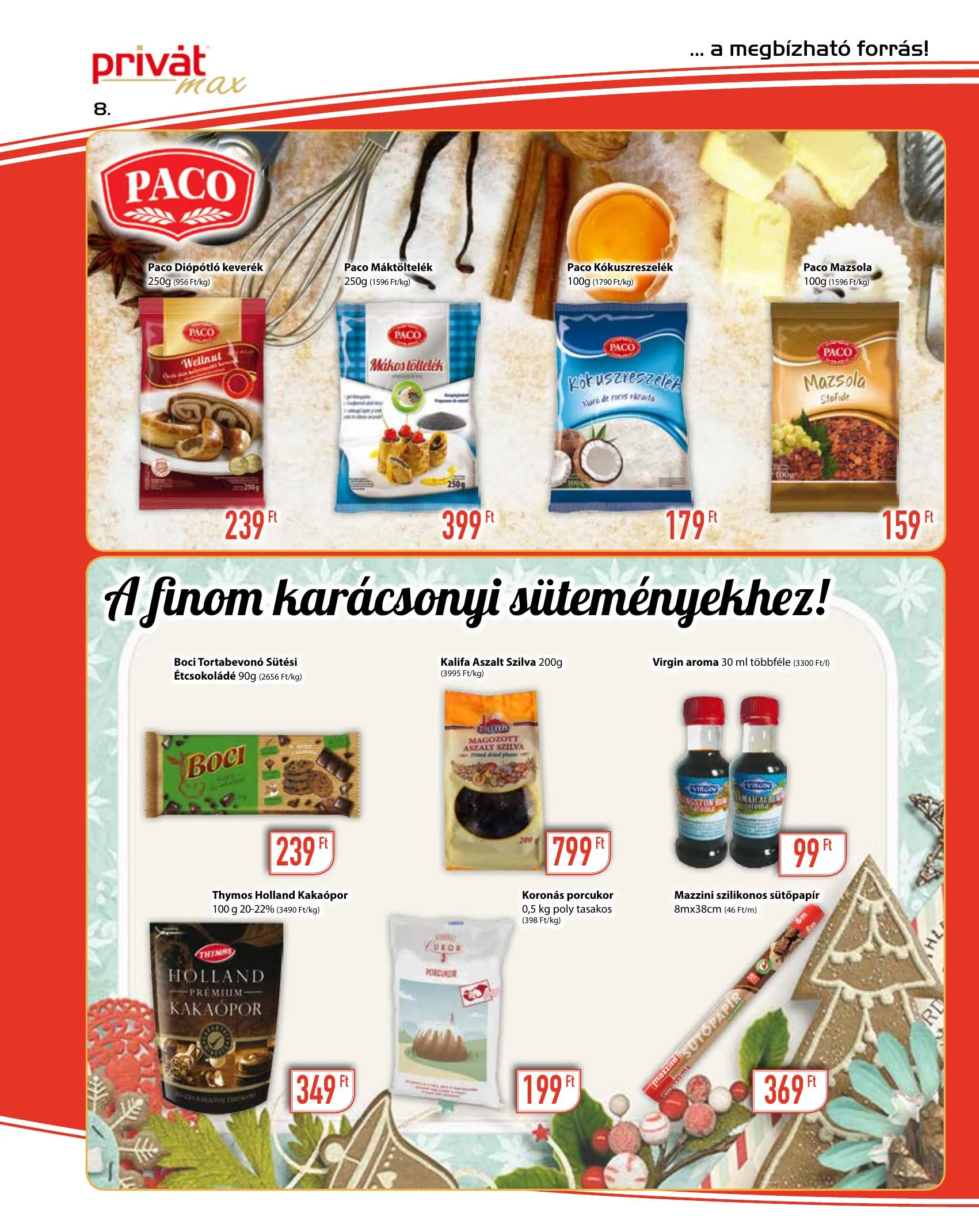 Privát akciós újság Max 12.01–12.12 – 8. oldal