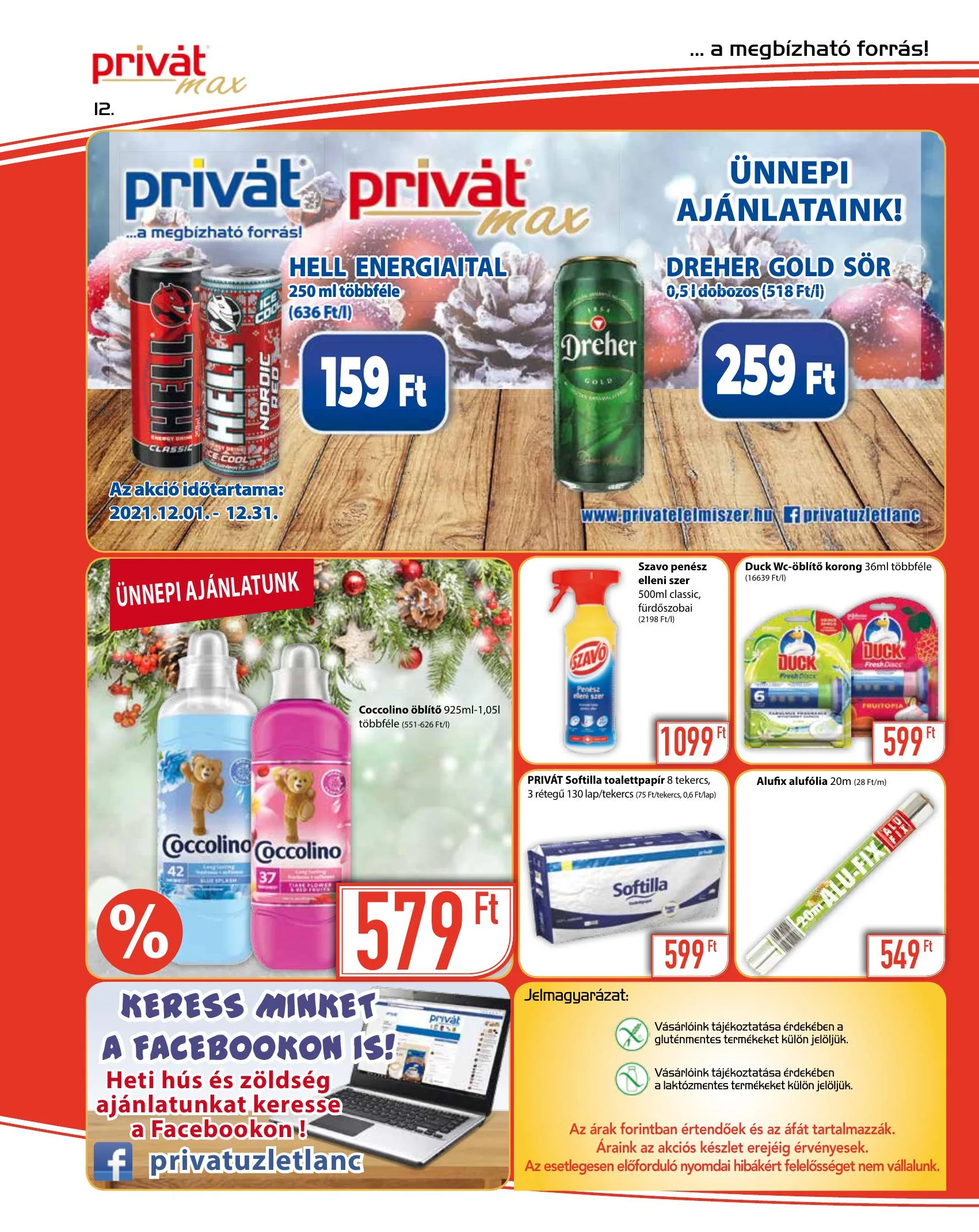 Privát akciós újság Max 12.15–12.31 – 12. oldal