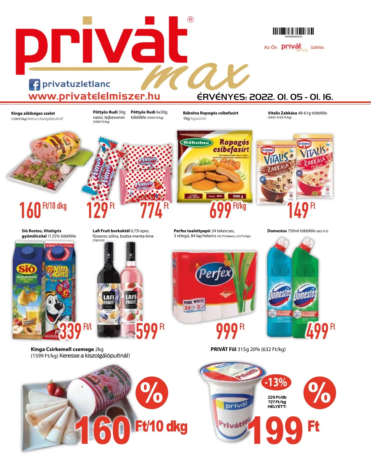 Privát akciós újság Max 01.05–01.05