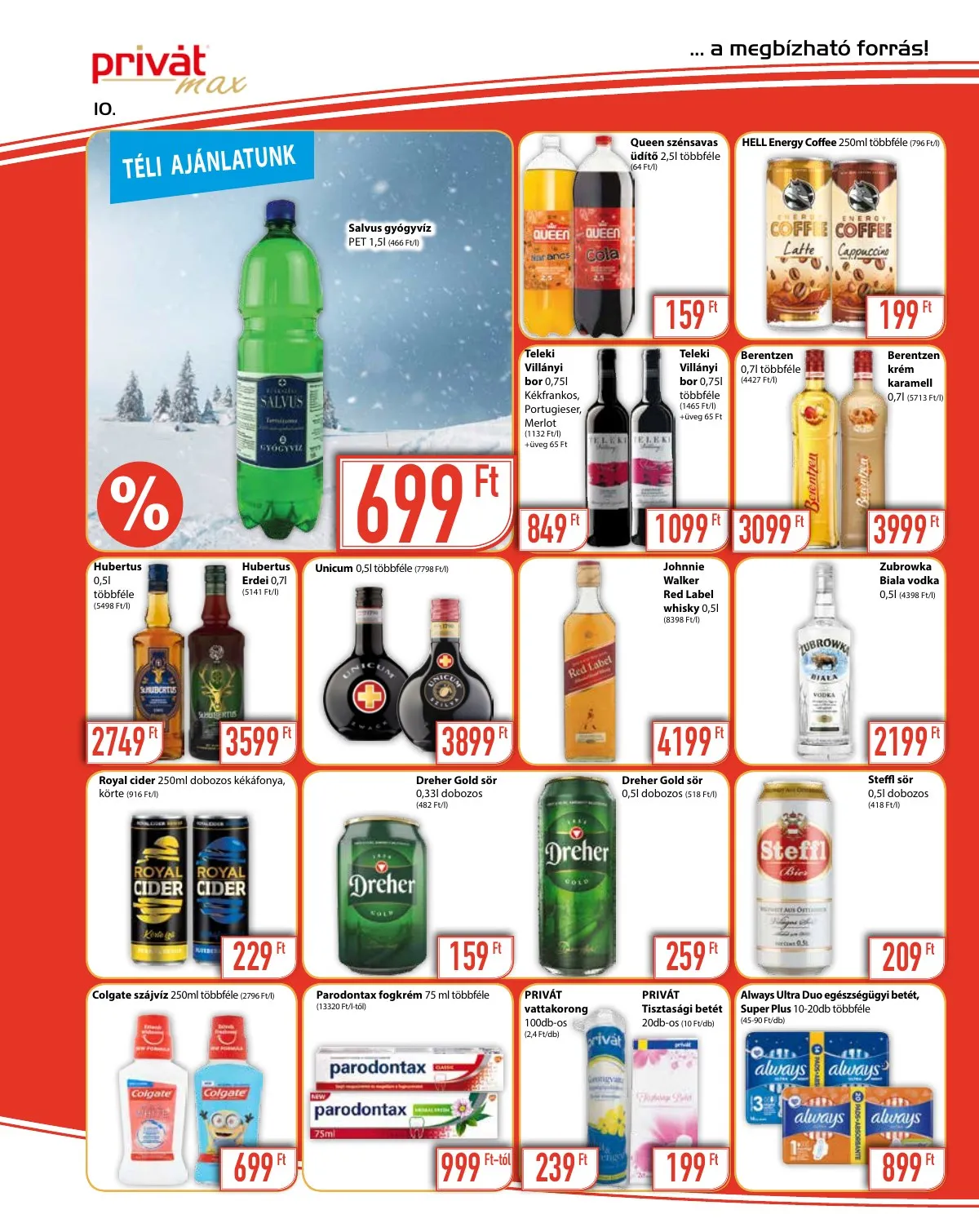 Privát akciós újság Max 01.05–01.05 – 10. oldal