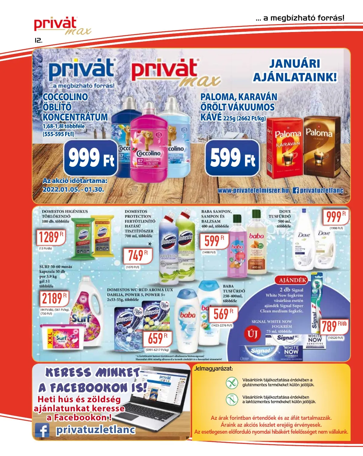 Privát akciós újság Max 01.19–01.19 – 12. oldal
