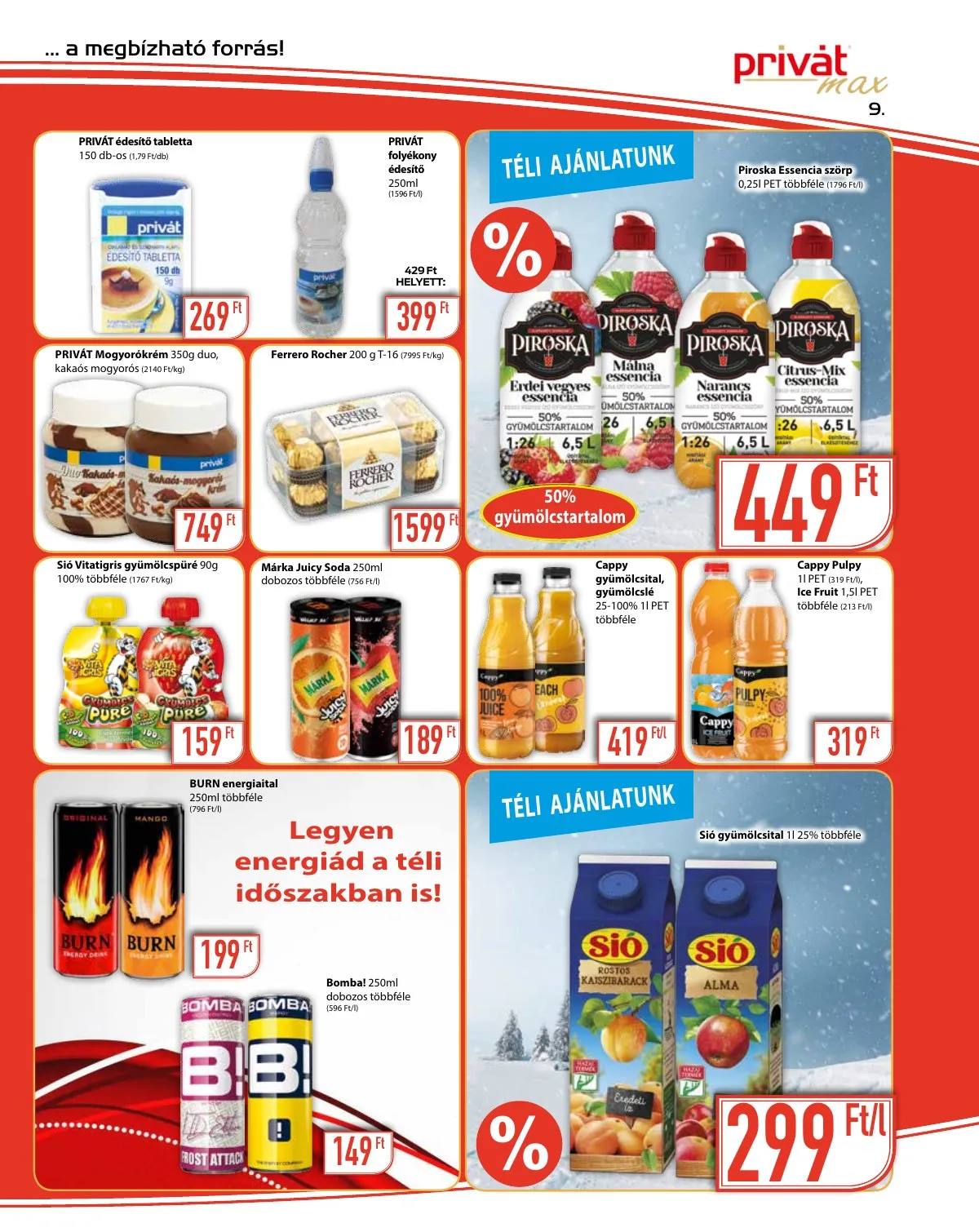 Privát akciós újság Max 01.19–01.19 – 9. oldal