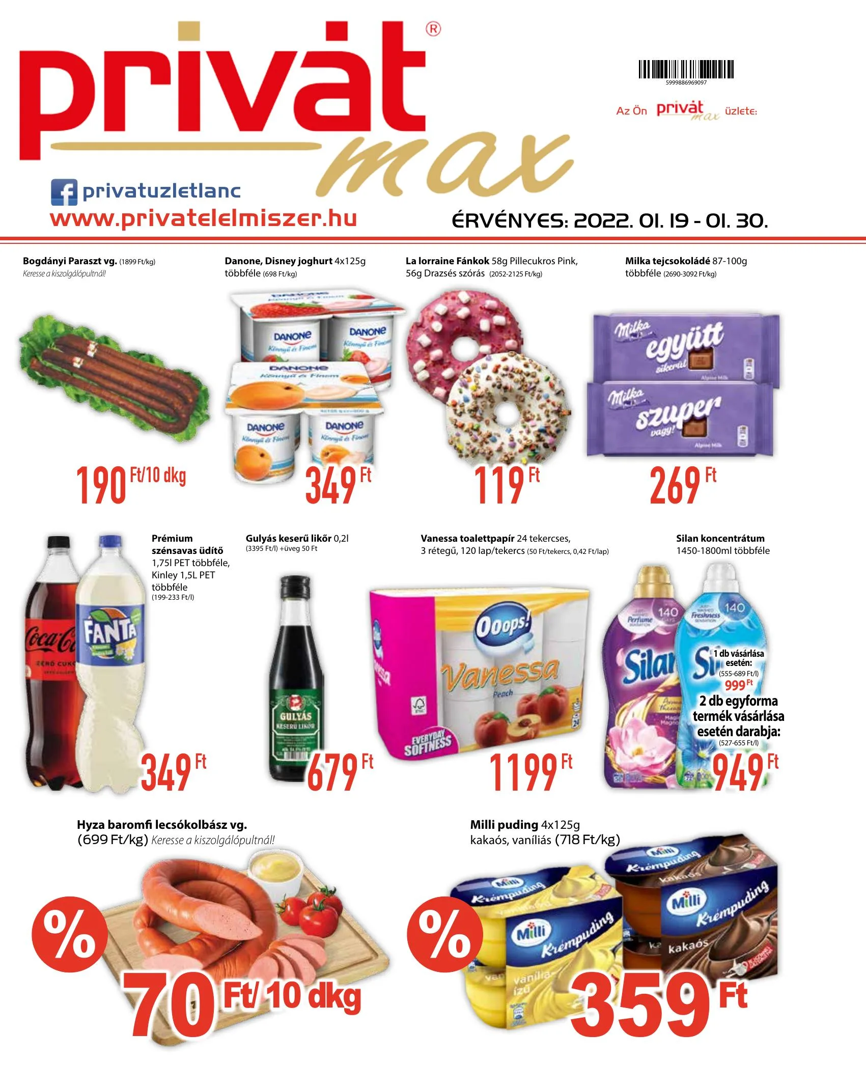 Privát akciós újság Max 01.19–01.30