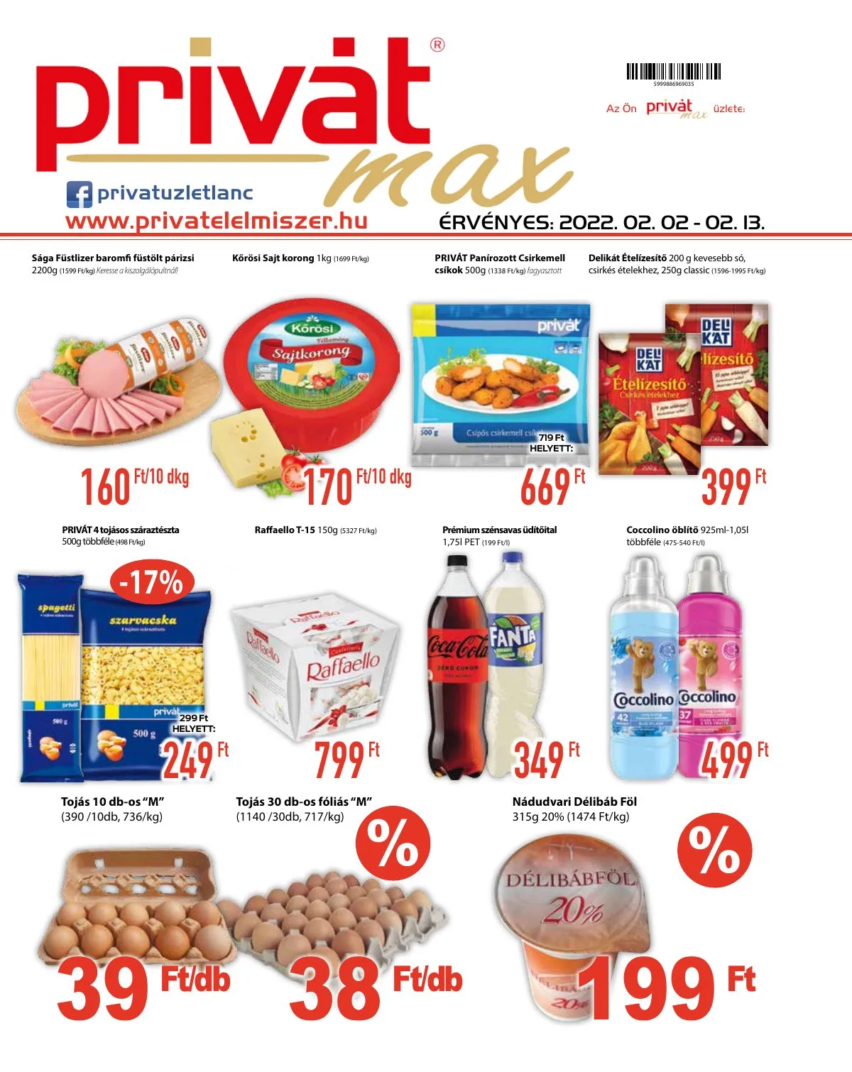 Privát akciós újság Max 02.02–02.13