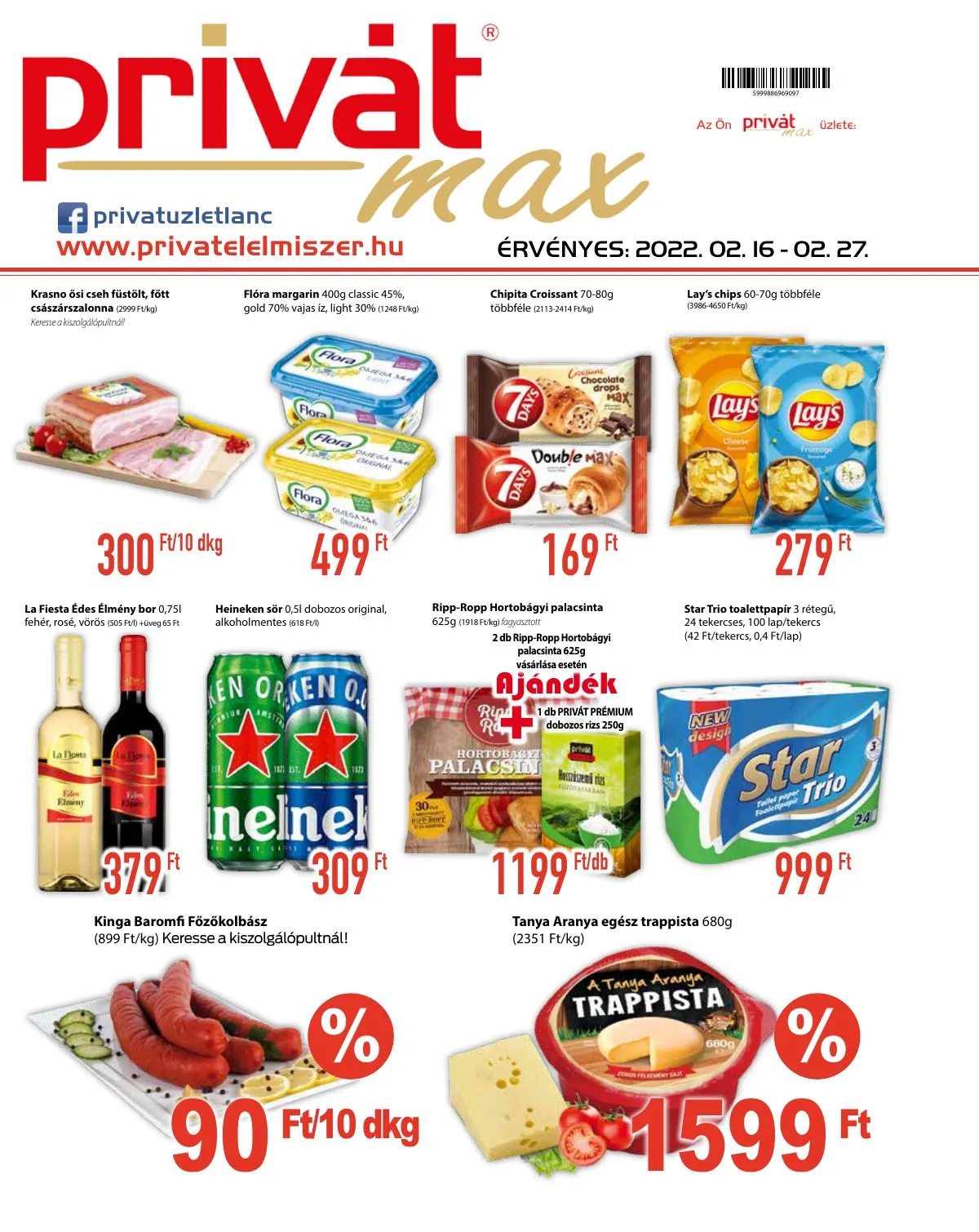 Privát akciós újság Max 02.16–02.27