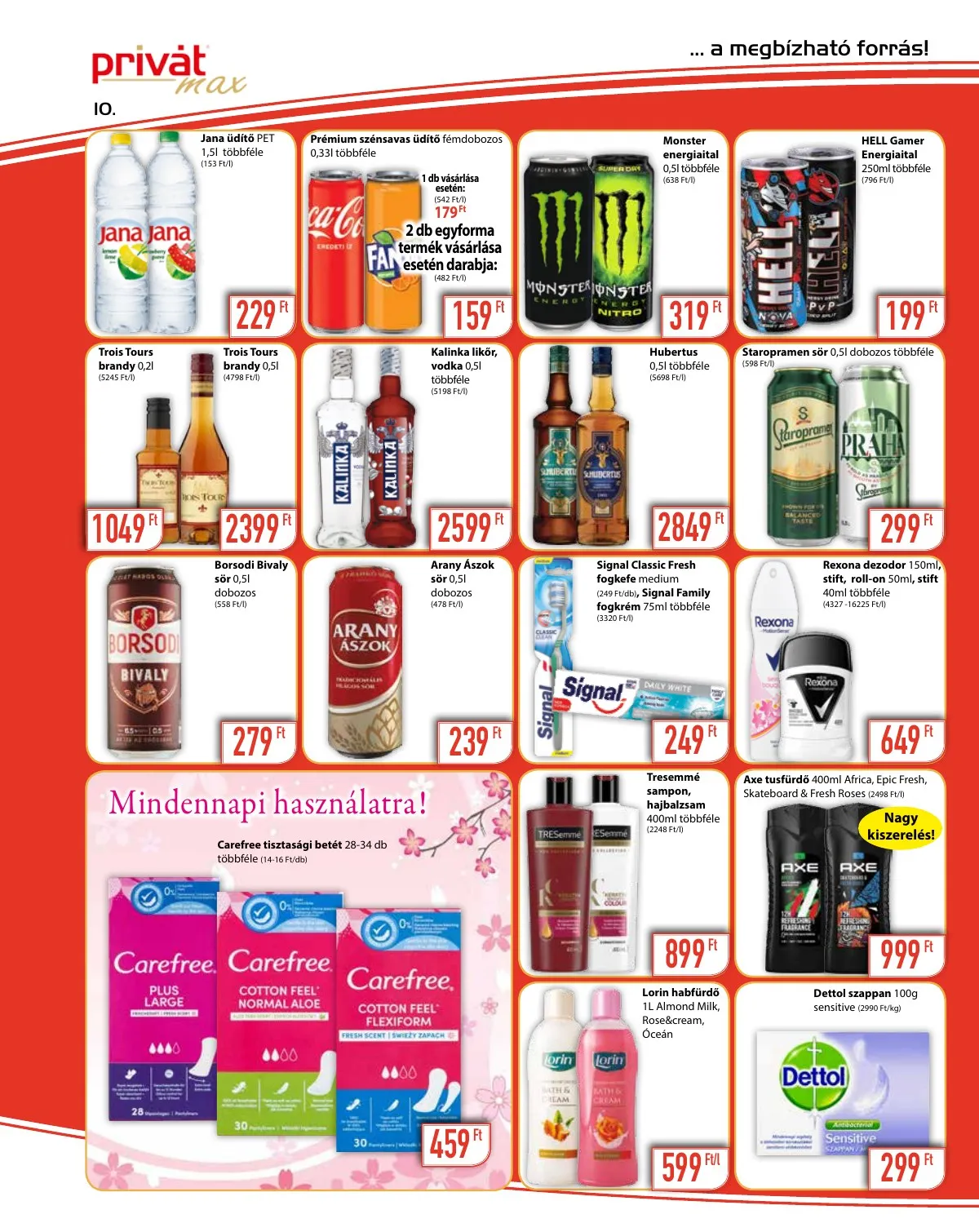 Privát akciós újság Max 02.16–02.27 – 10. oldal