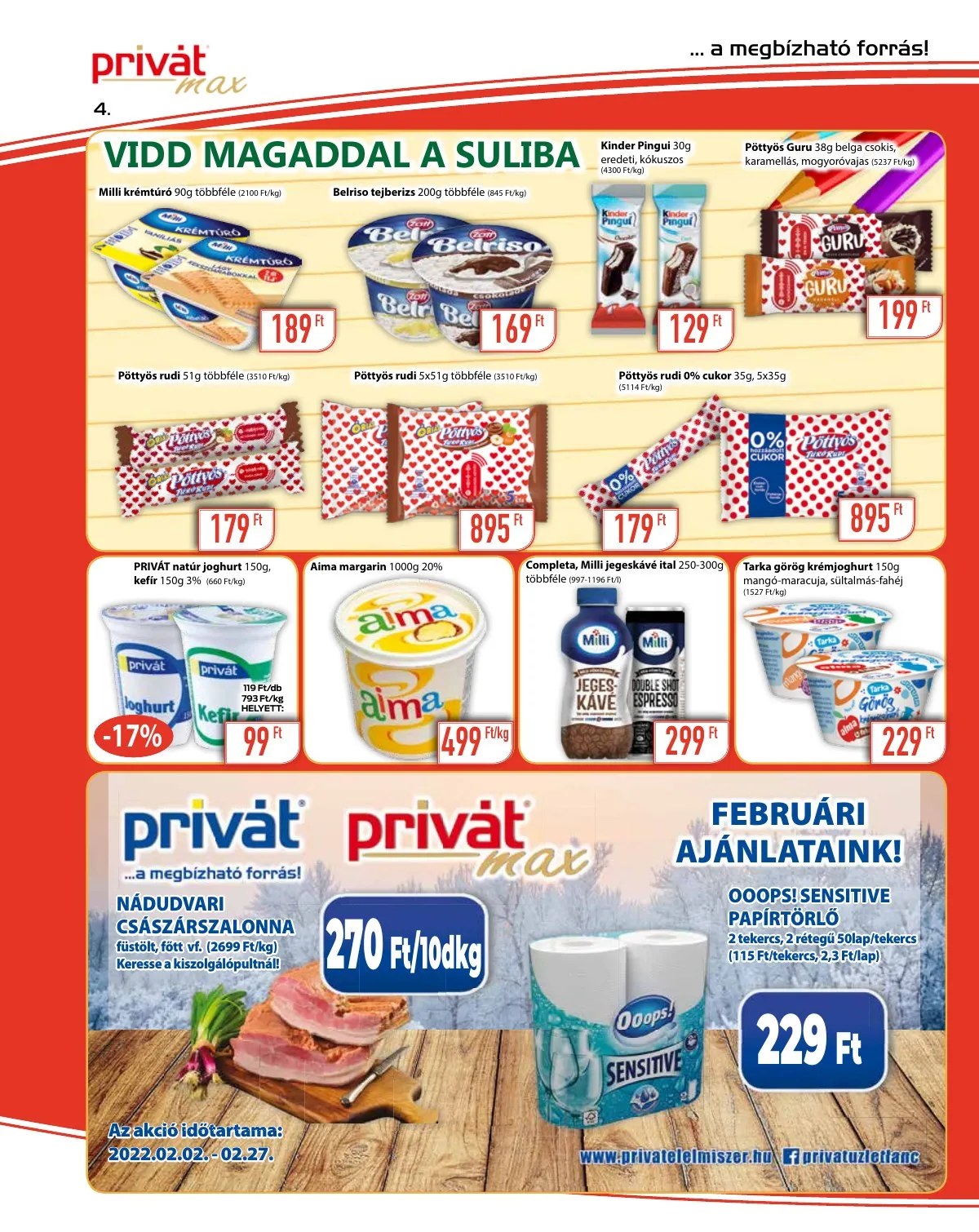 Privát akciós újság Max 02.16–02.27 – 4. oldal
