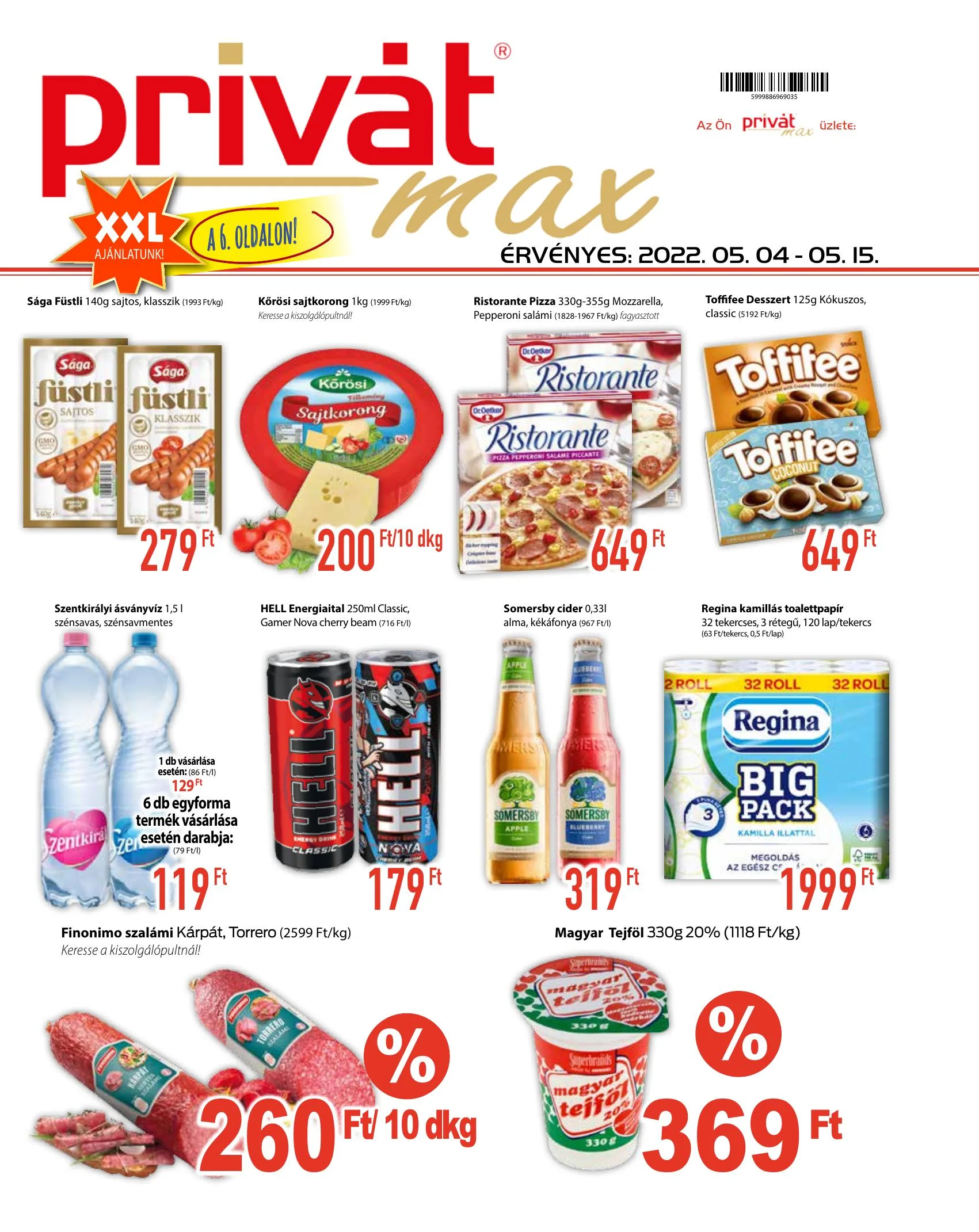 Privát akciós újság Max 05.04–05.15