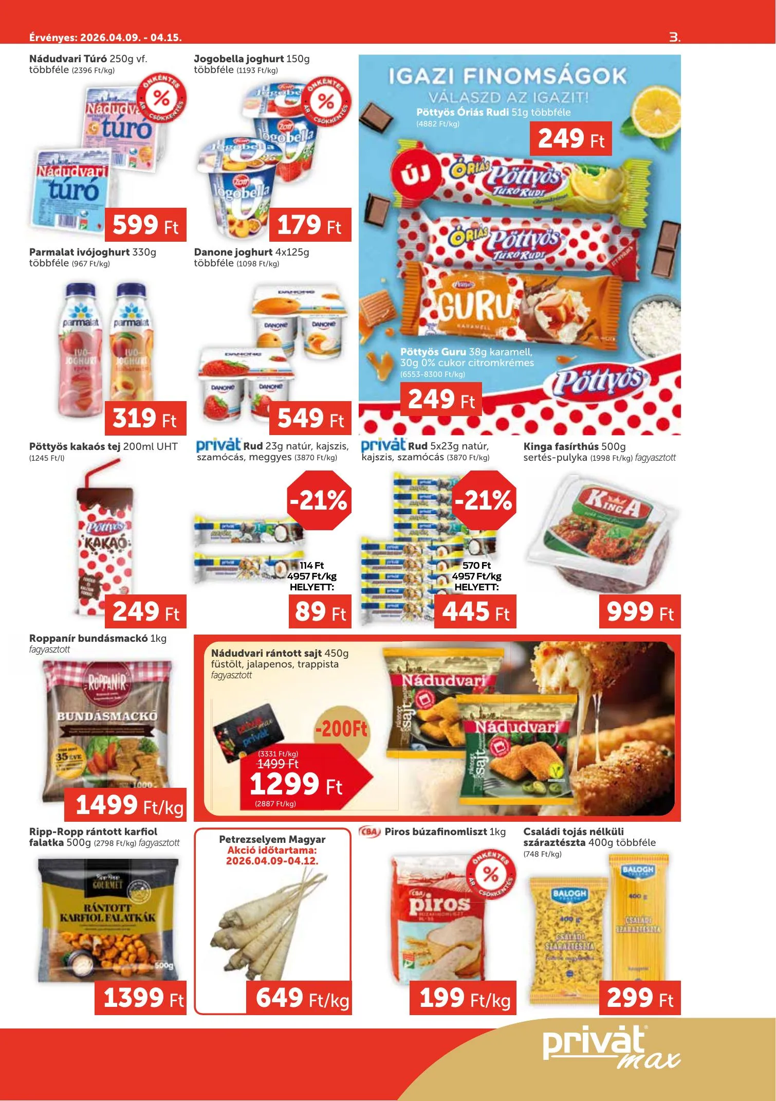 Privát akciós újság Max 04.09–04.15 – 3. oldal