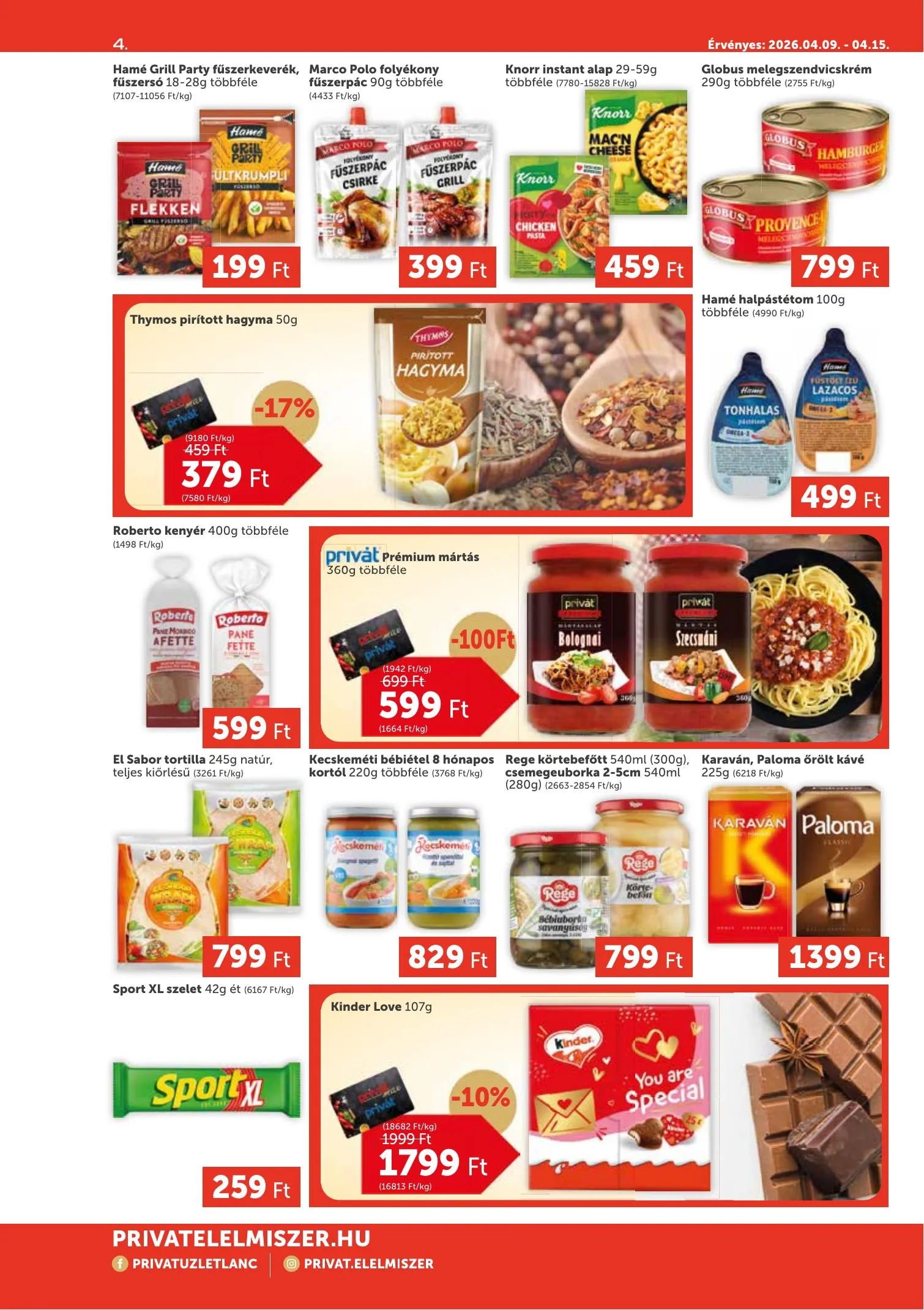 Privát akciós újság Max 04.09–04.15 – 4. oldal